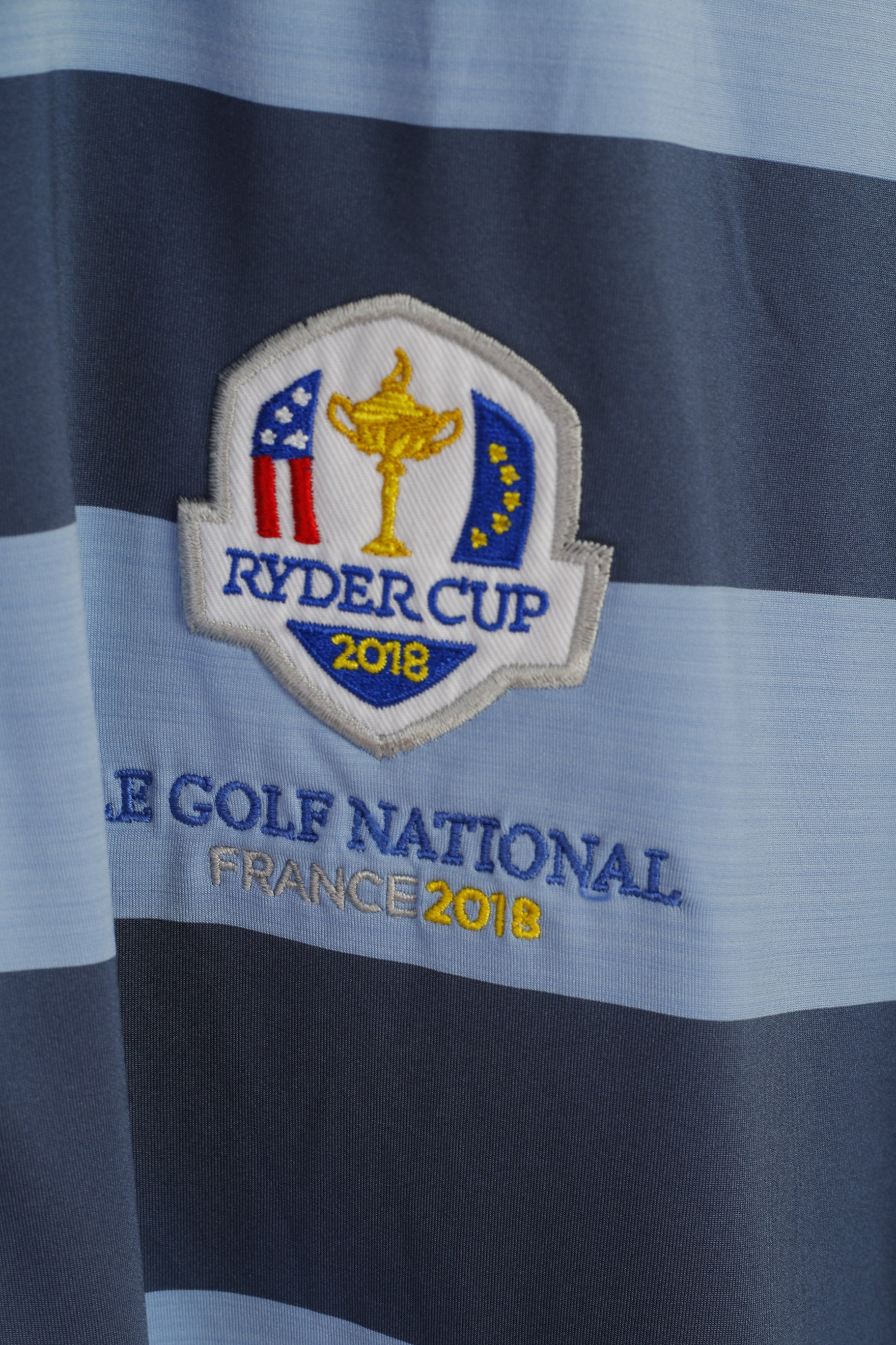 Adidas Golf Men XXL Polo Shirt Blue Ryder Cup 2018 France Le Golf National Top