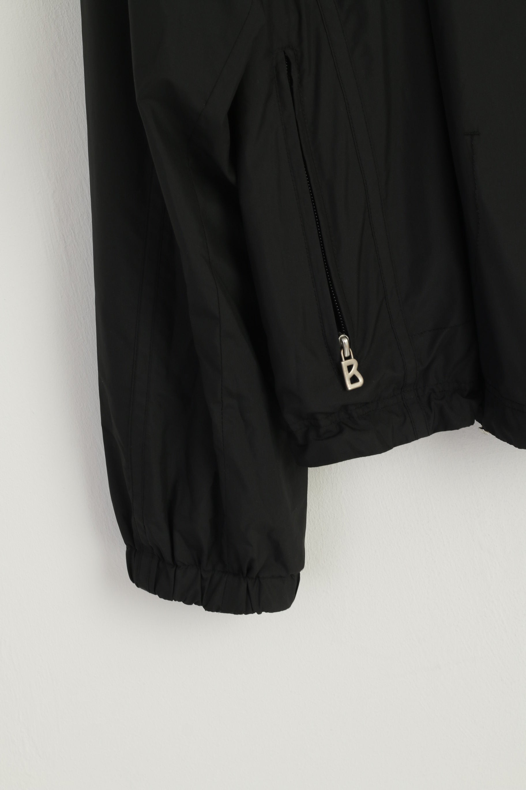 BOGNER Men 54 44 L Jacket Black Lightweight Zip Up Multi Pockets Casual Top