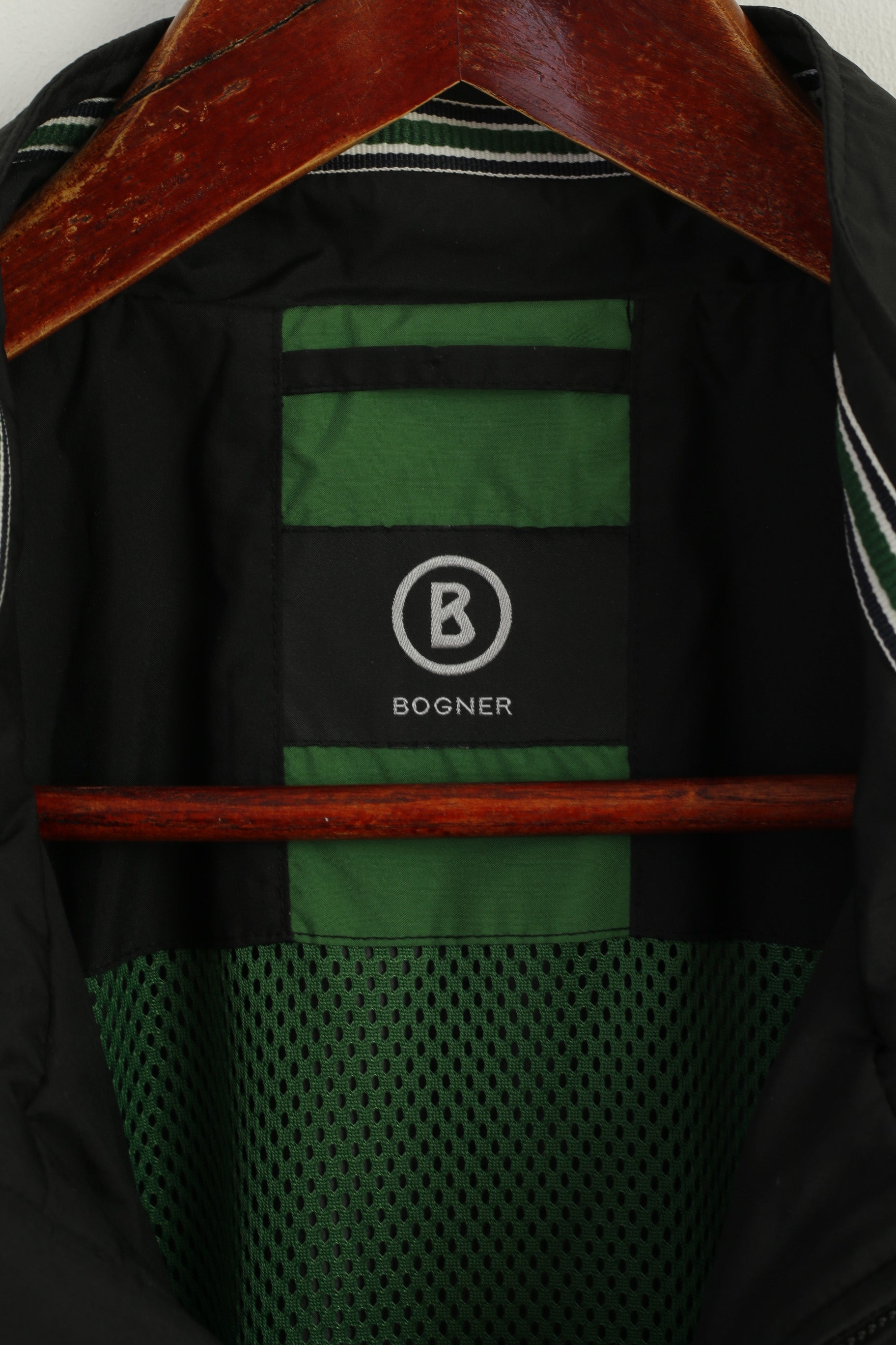 BOGNER Men 54 44 L Jacket Black Lightweight Zip Up Multi Pockets Casual Top