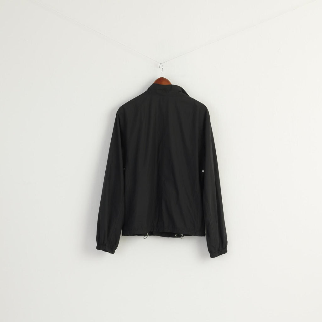 BOGNER Men 54 44 L Jacket Black Lightweight Zip Up Multi Pockets Casual Top