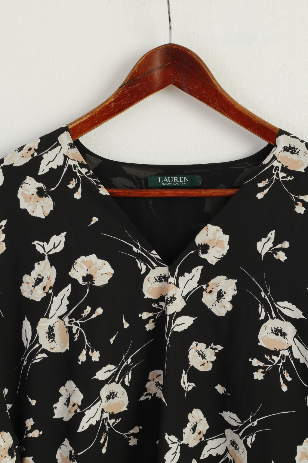 LAUREN Ralph Lauren Women S Dress Caftan Black Floral Resortwear Beach Top