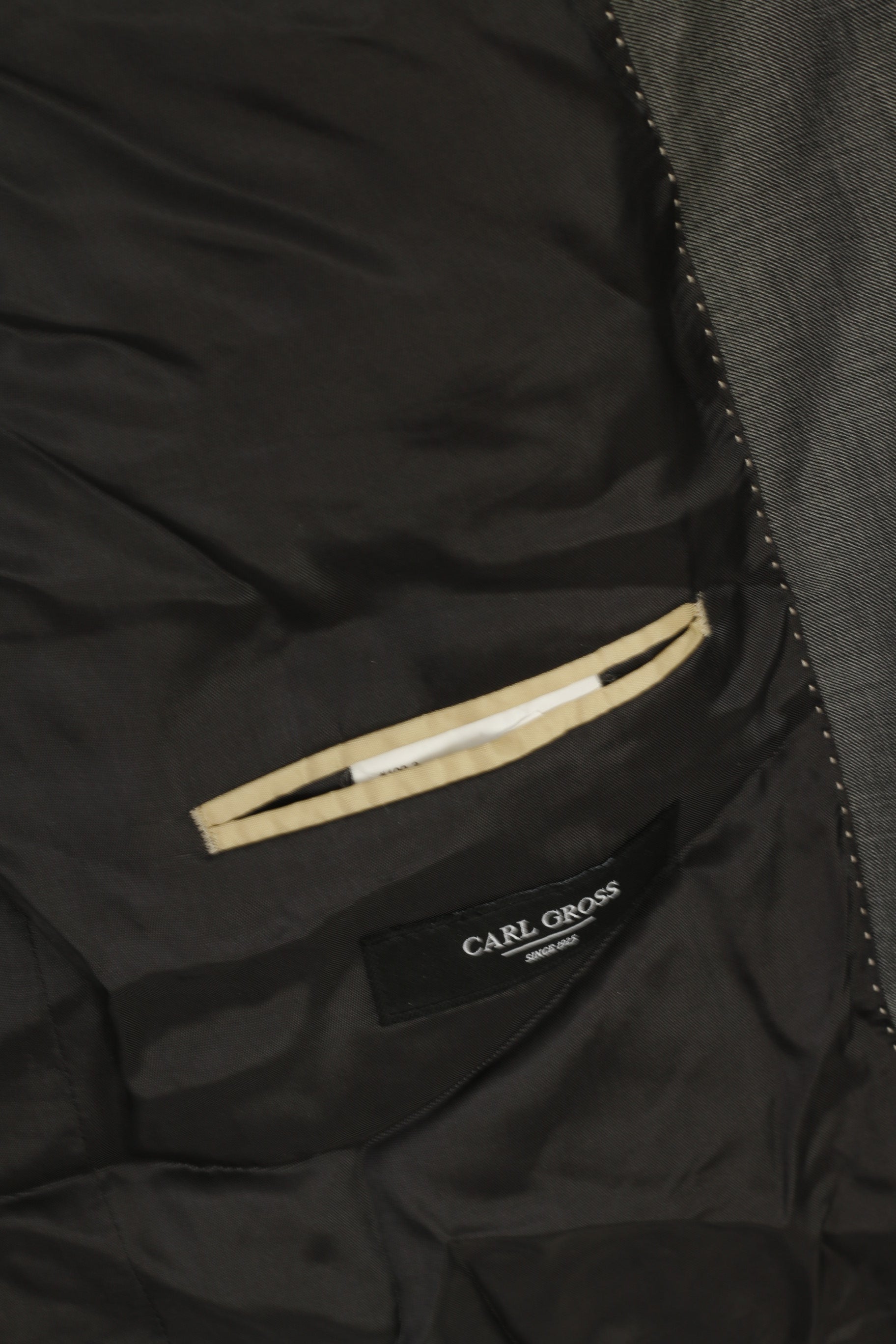 Carl Gross Men 54 44 Blazer Grey Loro Piana Wool 150's Vintage Single Breasted Jacket