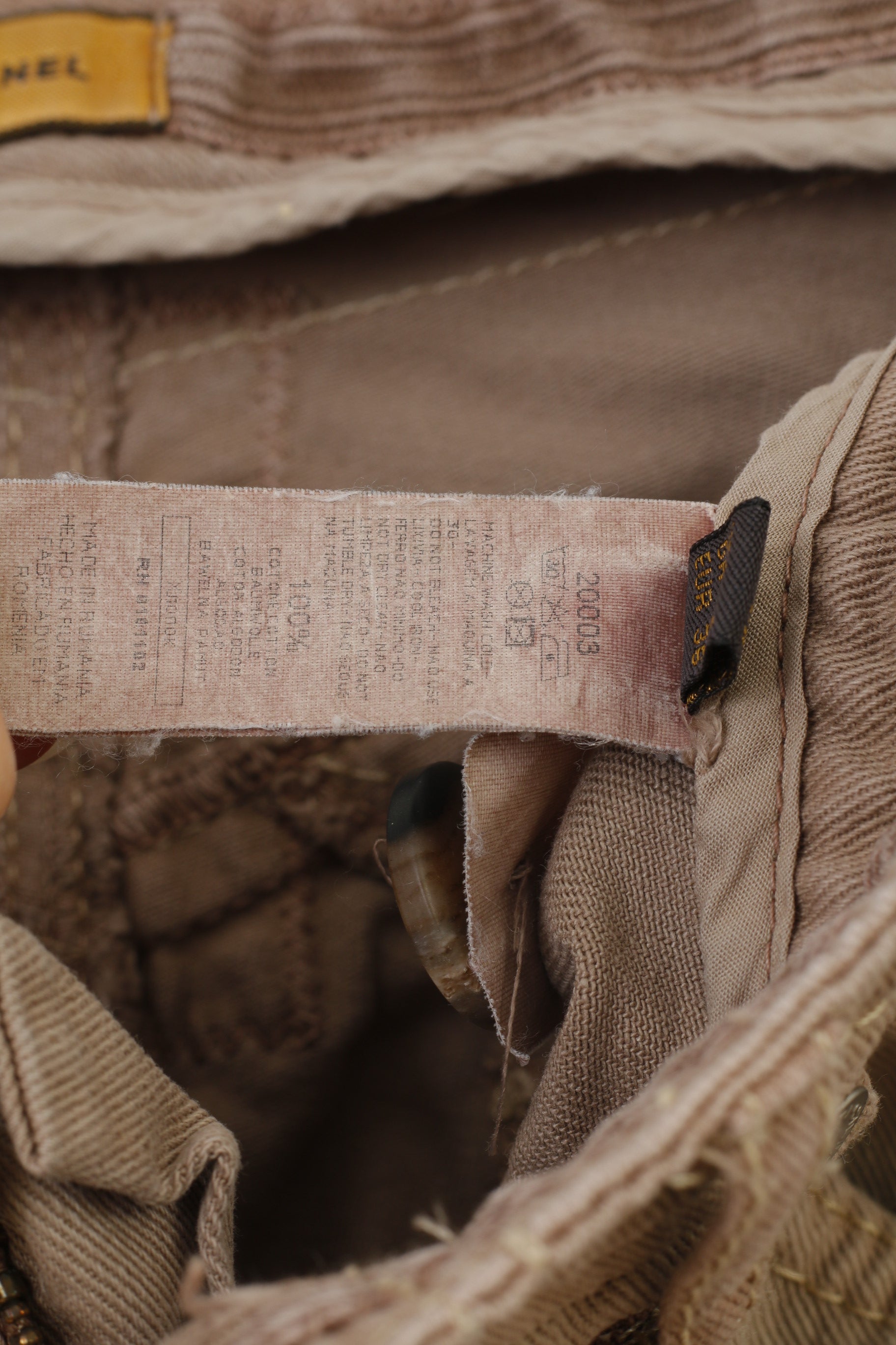 Stefanel Woman S Trousers Brown CottonCorduroy Vtg Wide Leg Low Waist Pockets Top