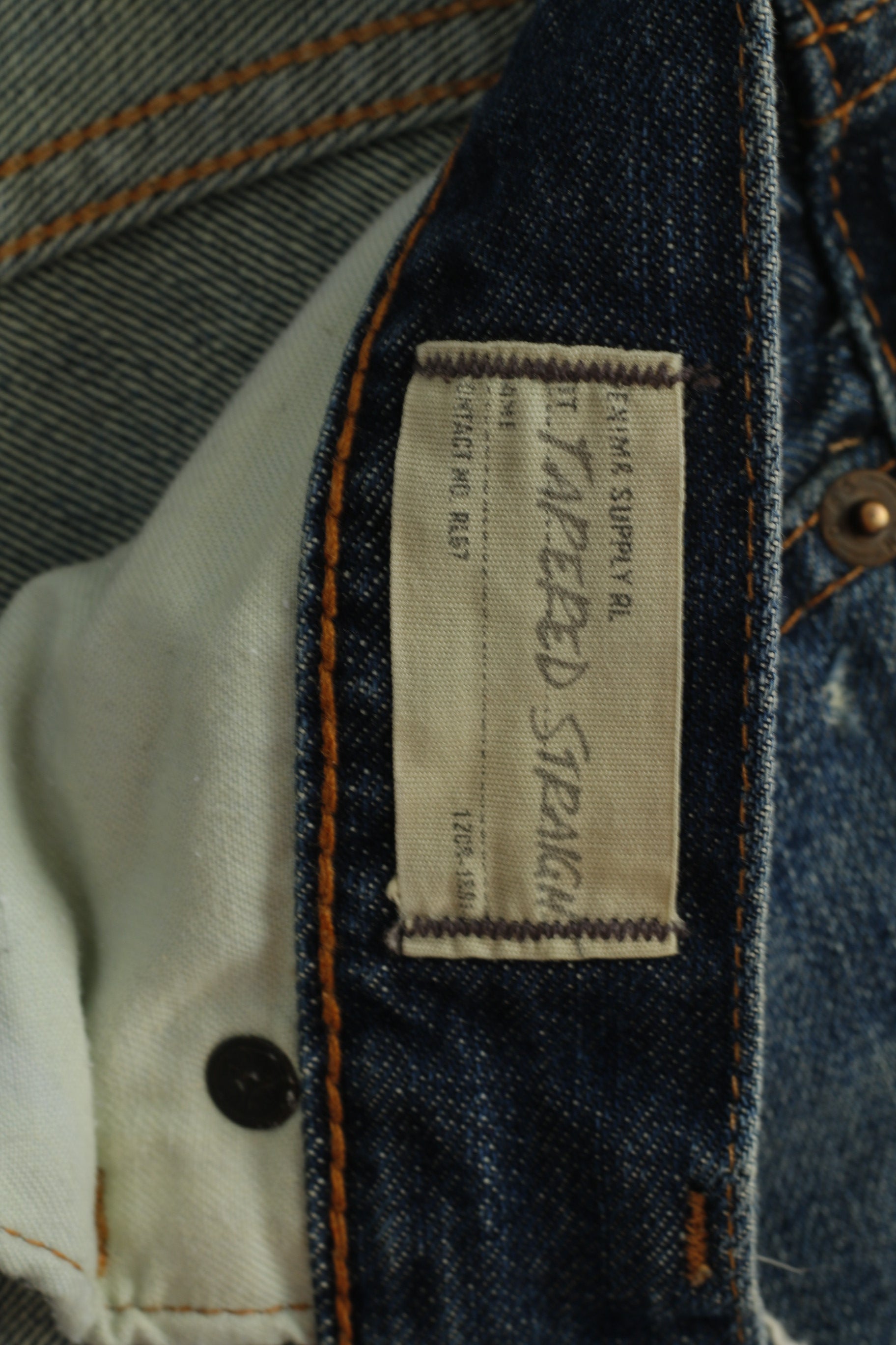 Ralph Lauren Men 32 / 32 Jeans Trousers Blue Denim Cotton Vintage Straight Leg Pants