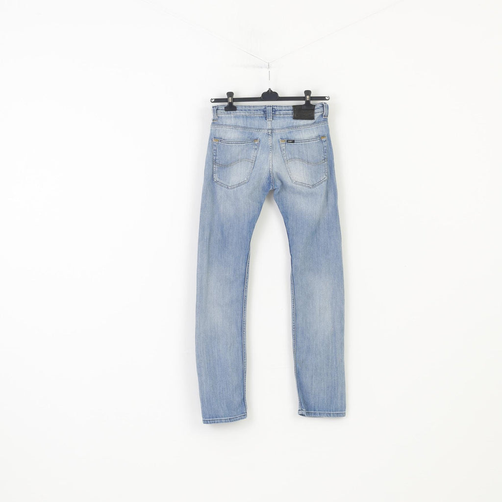 Lee Pantalon en jean pour garçon de 15 ans en coton bleu décontracté aspect délavé haut vintage