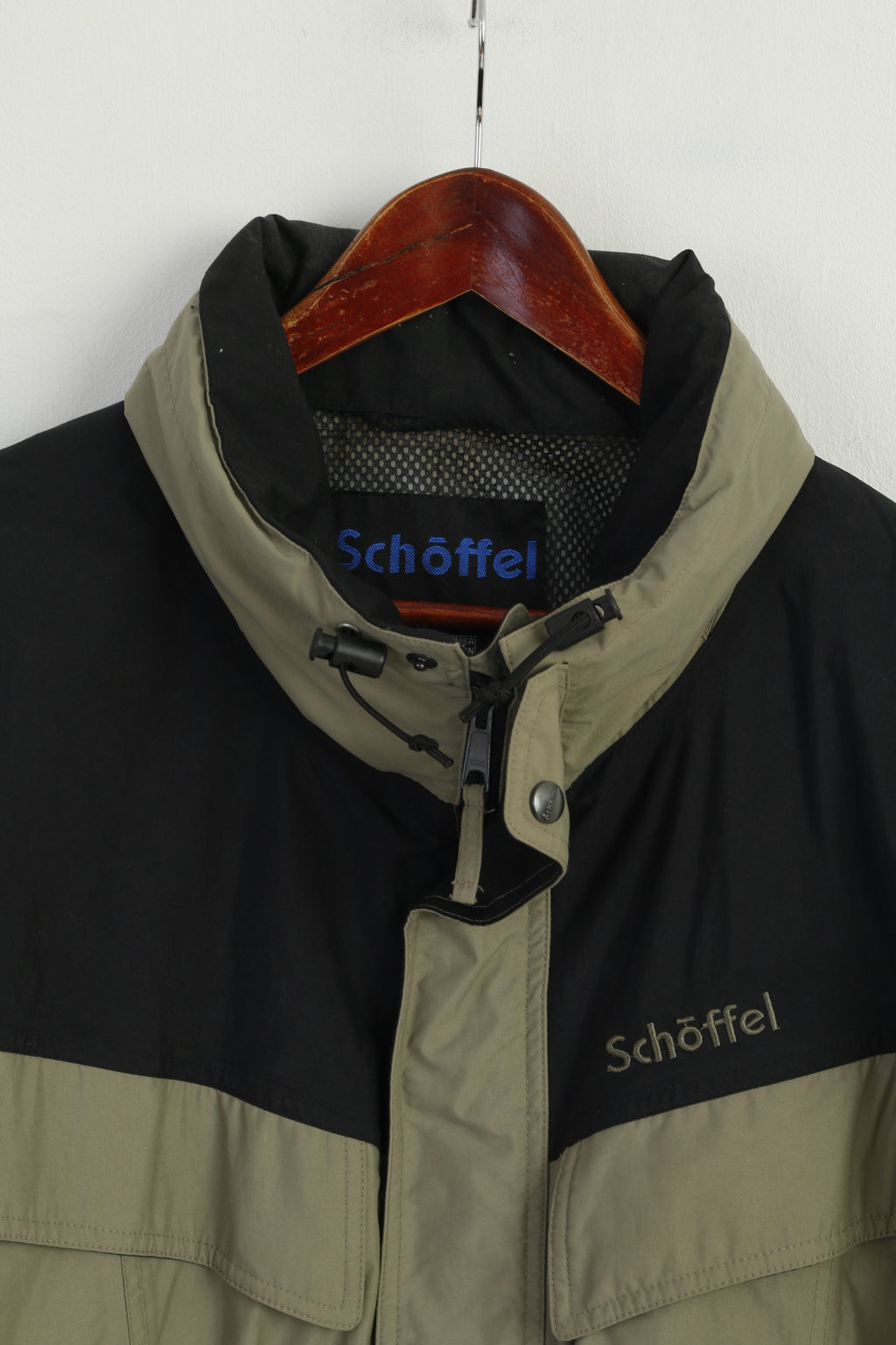 Schöffel Men 3XL Jacket Khaki Outdoor Zip Up Hidden Hood Vanturi System Top