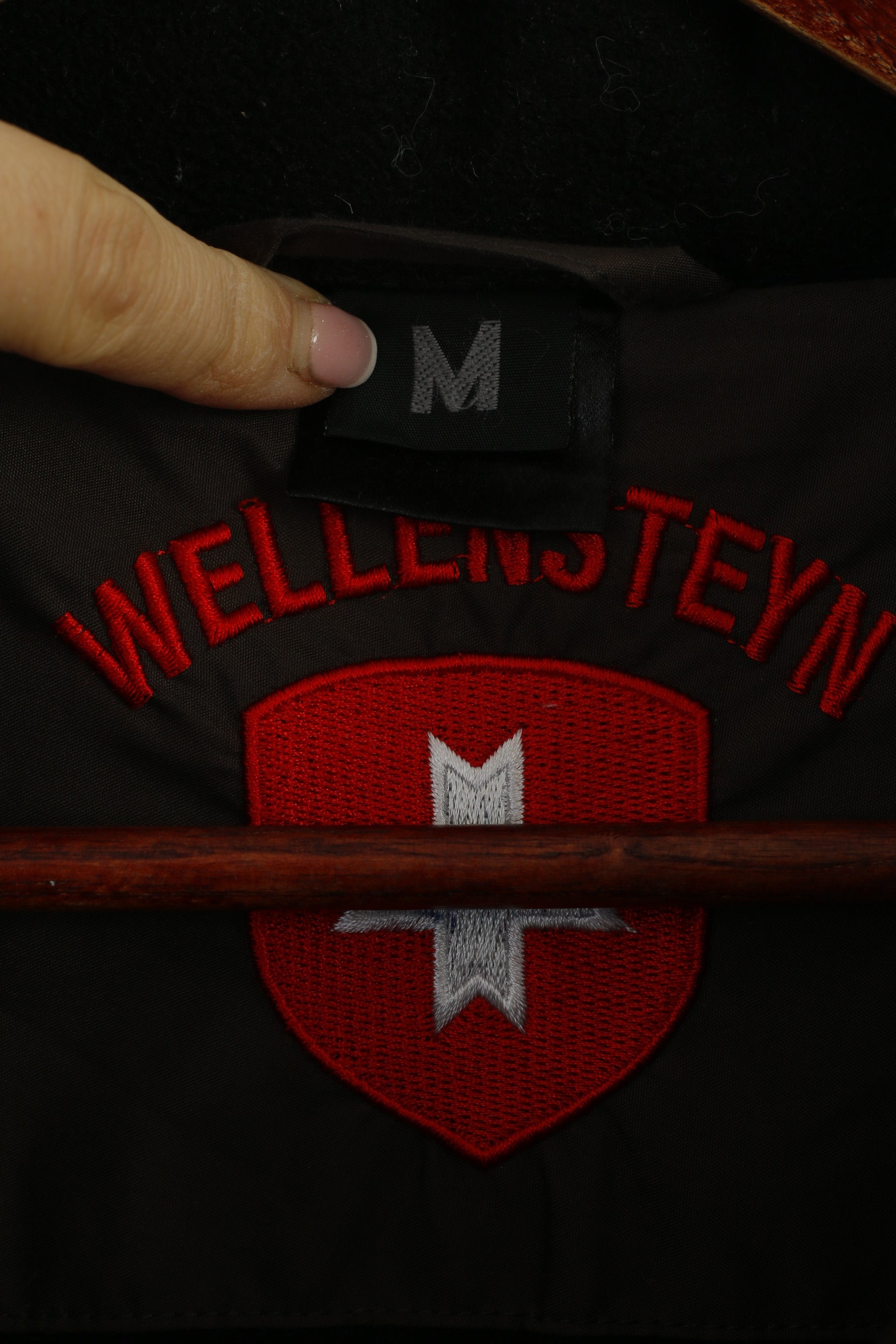 Wellensteyn Men M Jacket Brown Padded Shiny Full Zipper Hidden Hood Brandungsparka