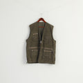 New Shifeng Brand Men L Waistcoat Khaki Fishing Hunting Cotton Vest