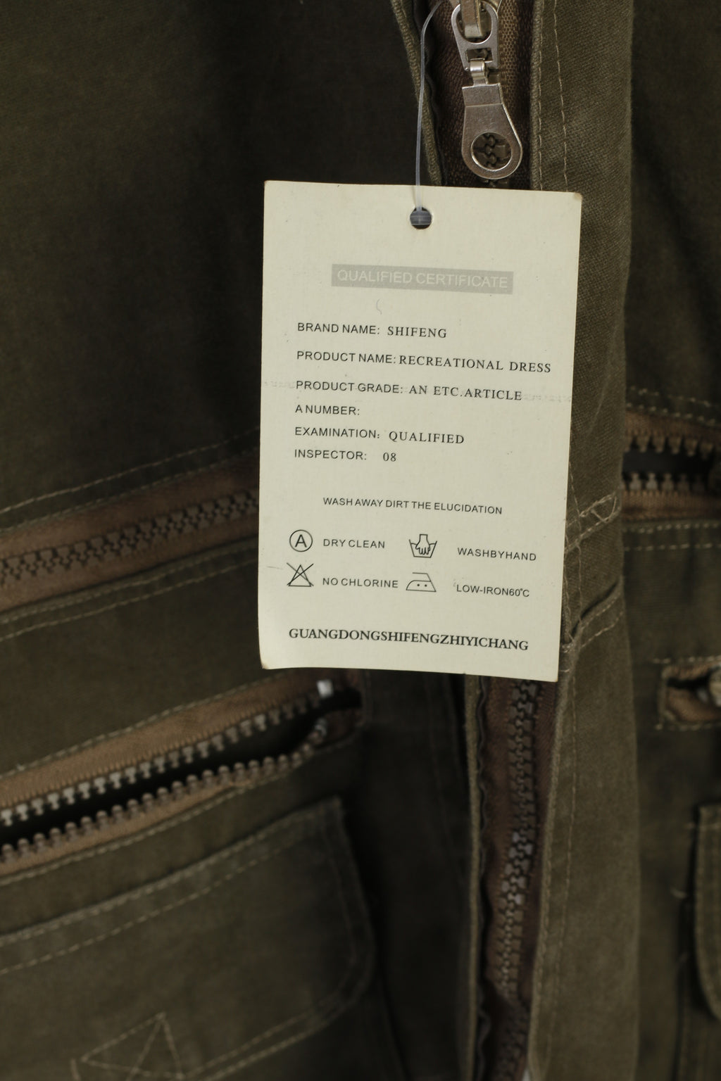 New Shifeng Brand Men L Waistcoat Khaki Fishing Hunting Cotton Vest