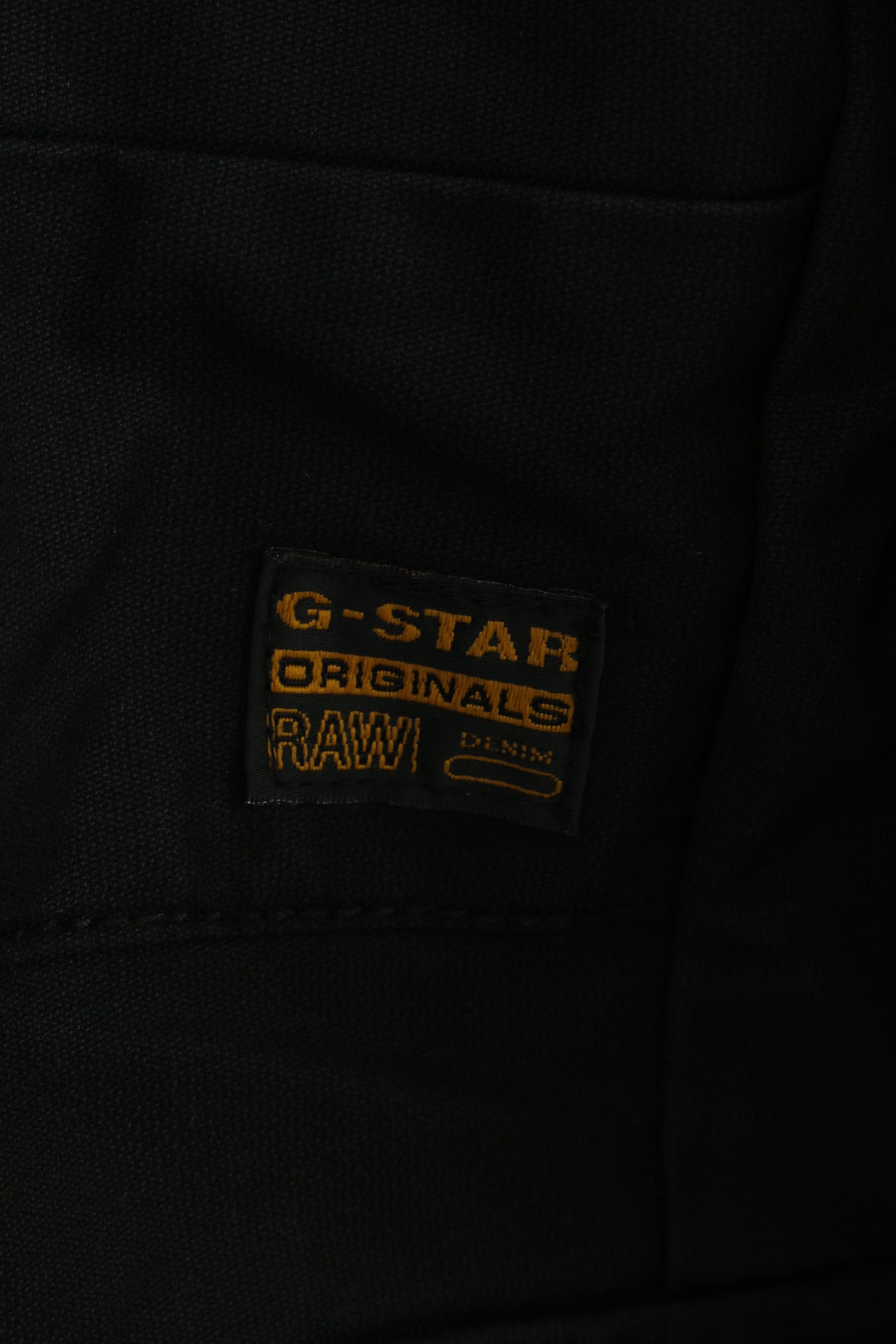 G-Star Raw Men XL Jacket Black Cotton Full Zipper Bottoms Collar Pockets Top