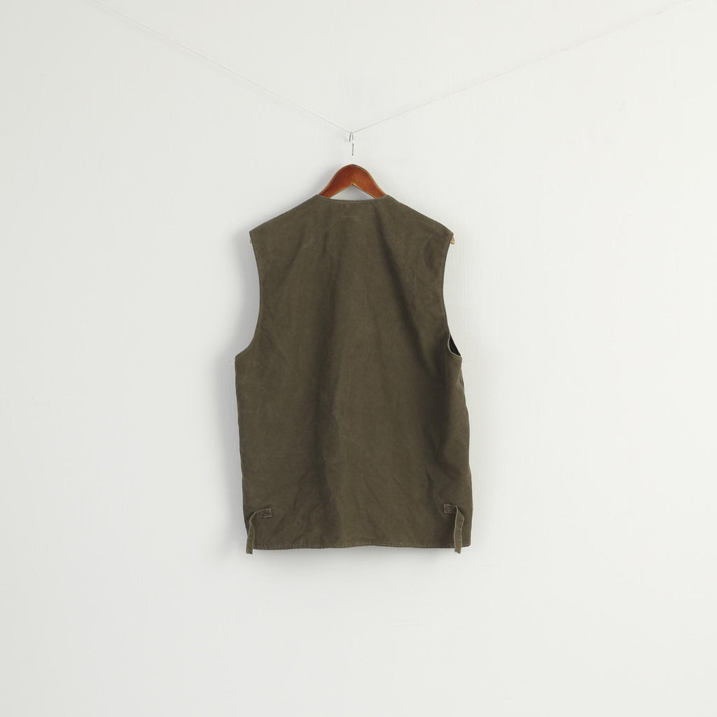 New Shifeng Brand Men L Waistcoat Khaki Fishing Hunting Cotton Vest