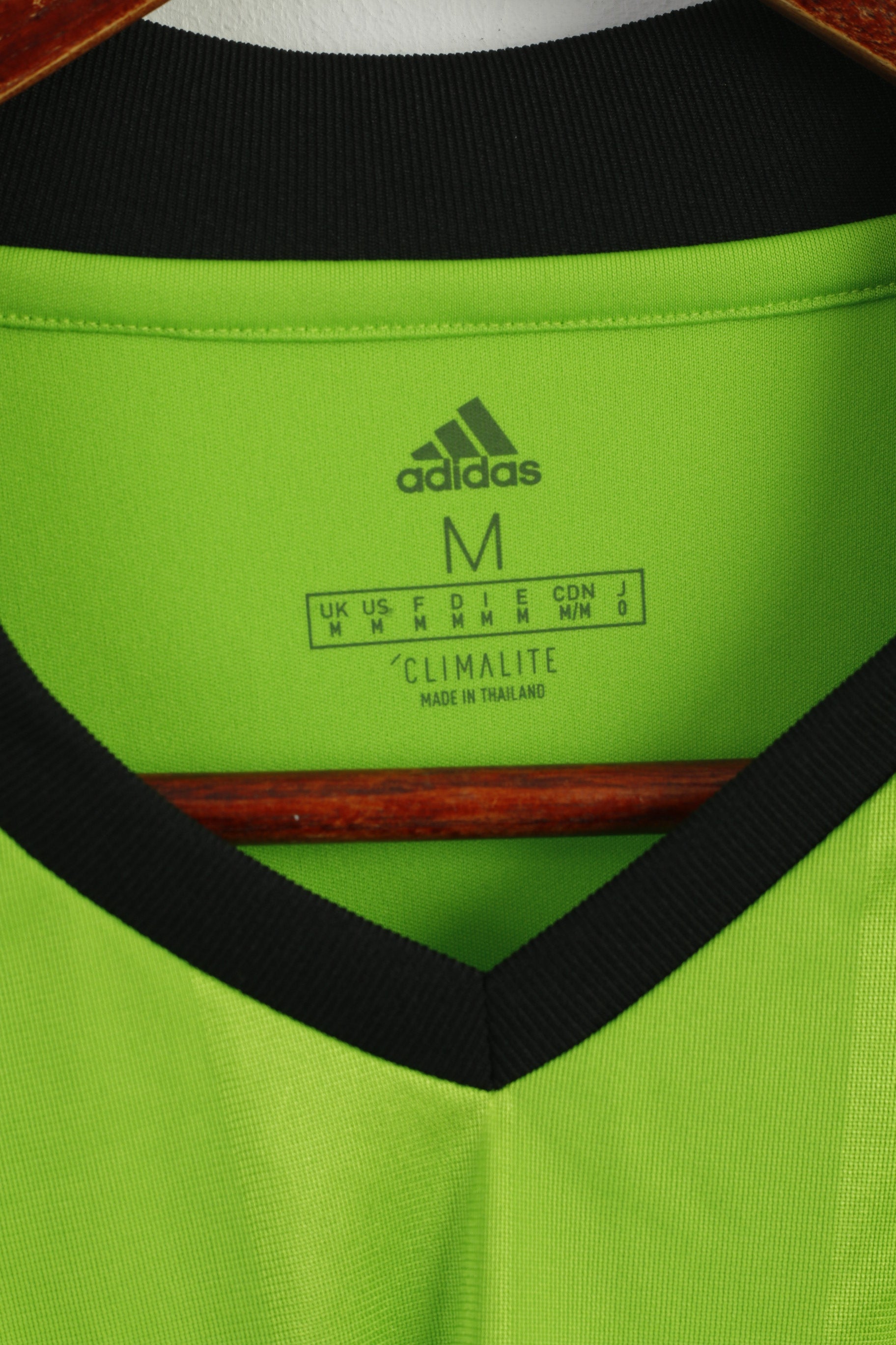 Adidas Men M Shirt Green Scottish FA Referee Football Jersey Sport Top