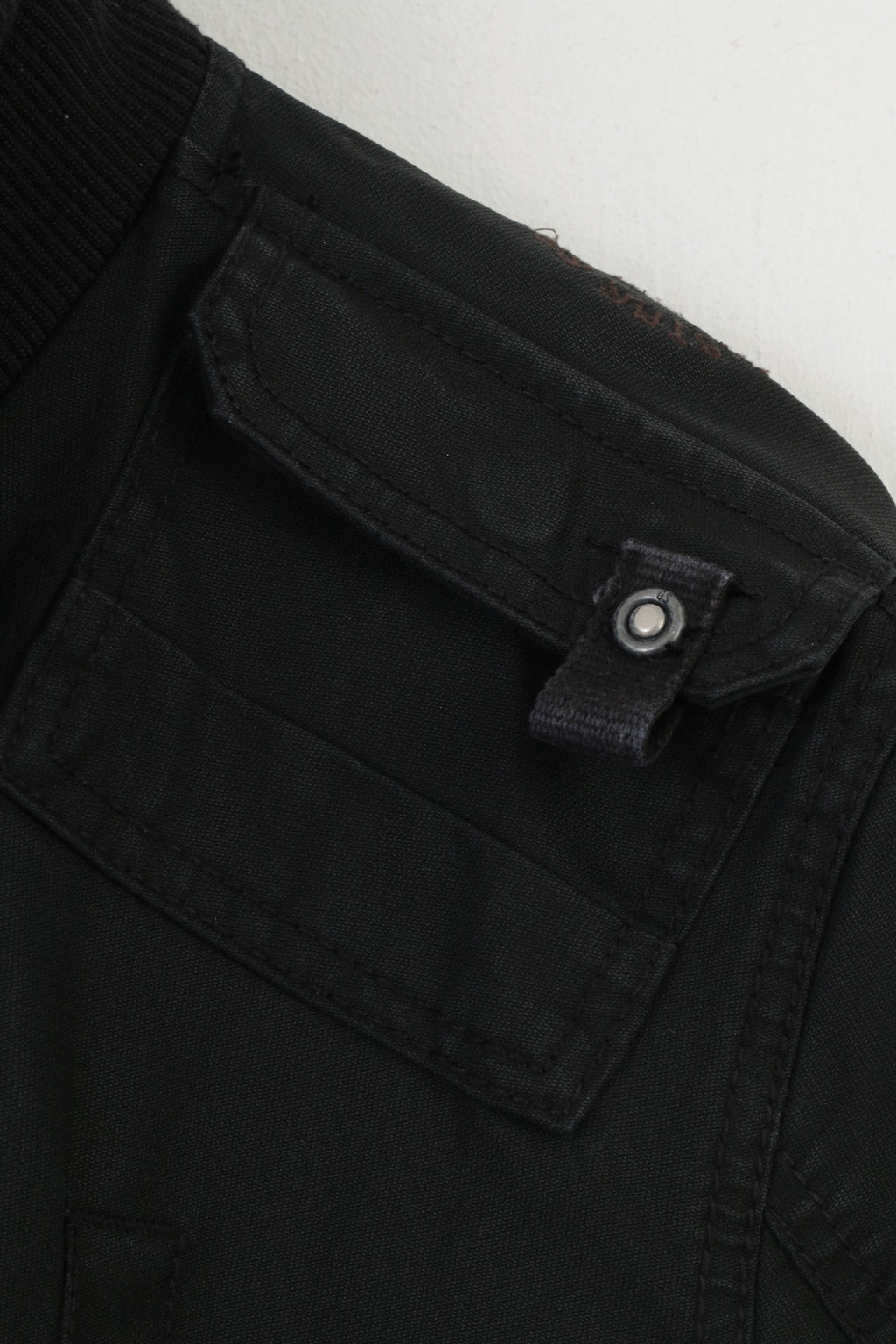 G-Star Raw Men XL Jacket Black Cotton Full Zipper Bottoms Collar Pockets Top