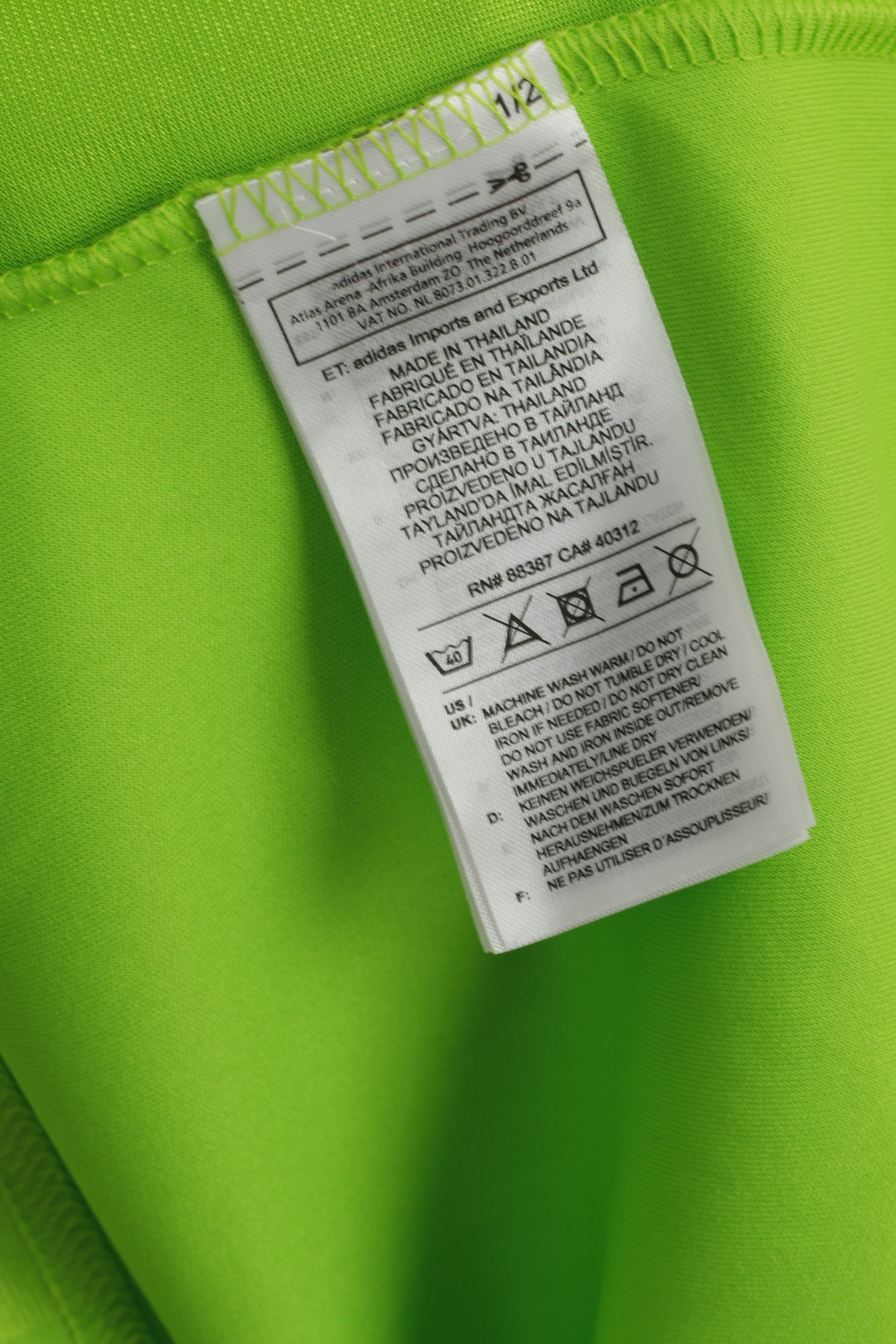 Adidas Men M Shirt Green Scottish FA Referee Football Jersey Sport Top