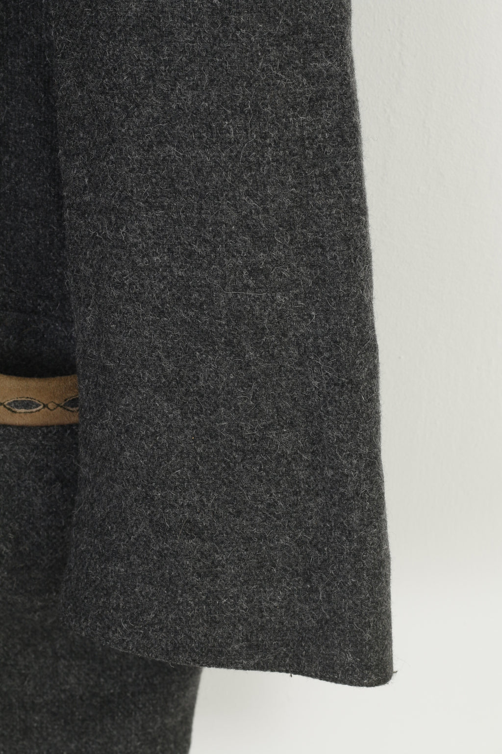 Lodenfrey Uomo 56 Blazer Lana Grigio Vintage Tiroler Tiroler Loden Colletto Pantaloni Giacca Top