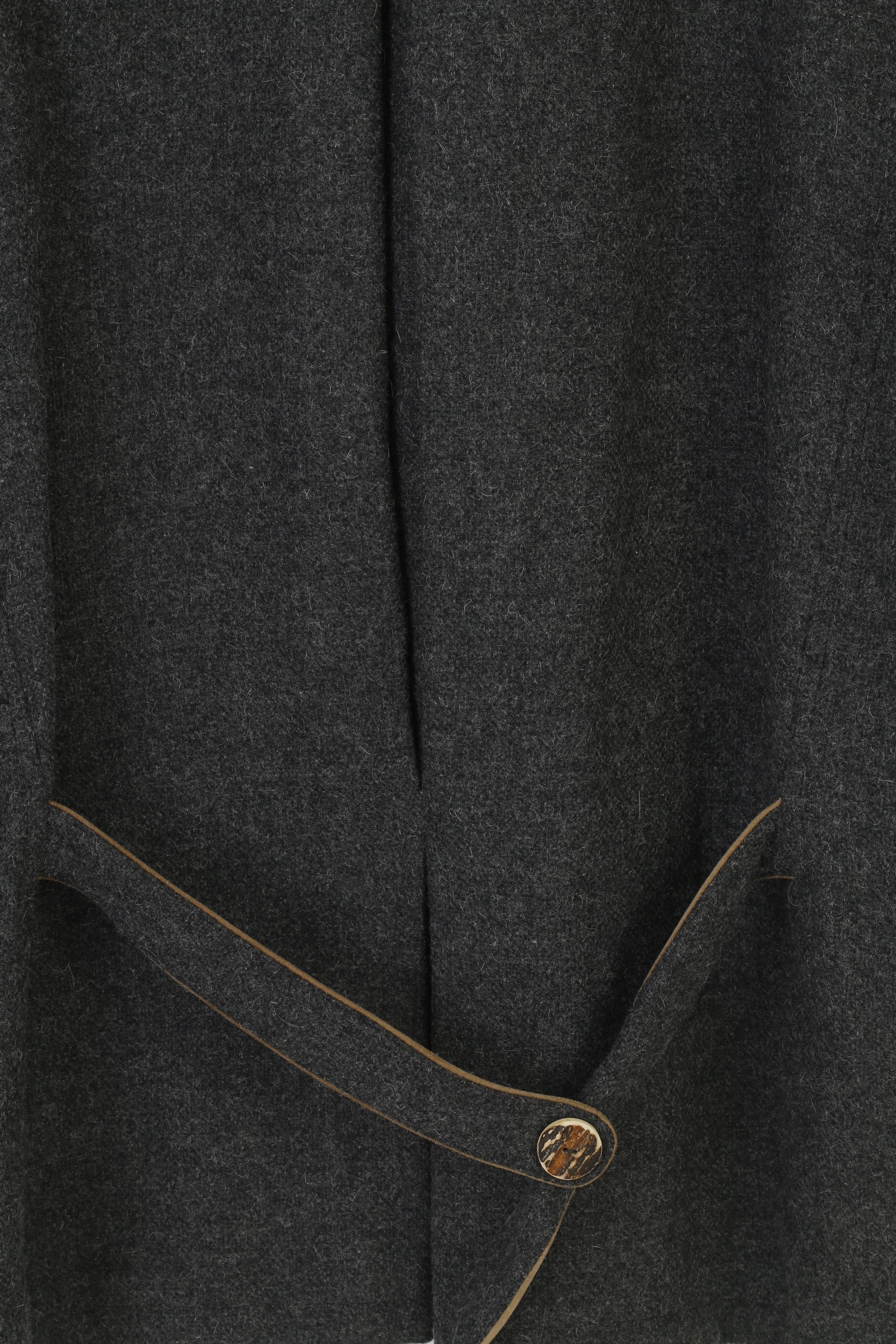 Lodenfrey Uomo 56 Blazer Lana Grigio Vintage Tiroler Tiroler Loden Colletto Pantaloni Giacca Top