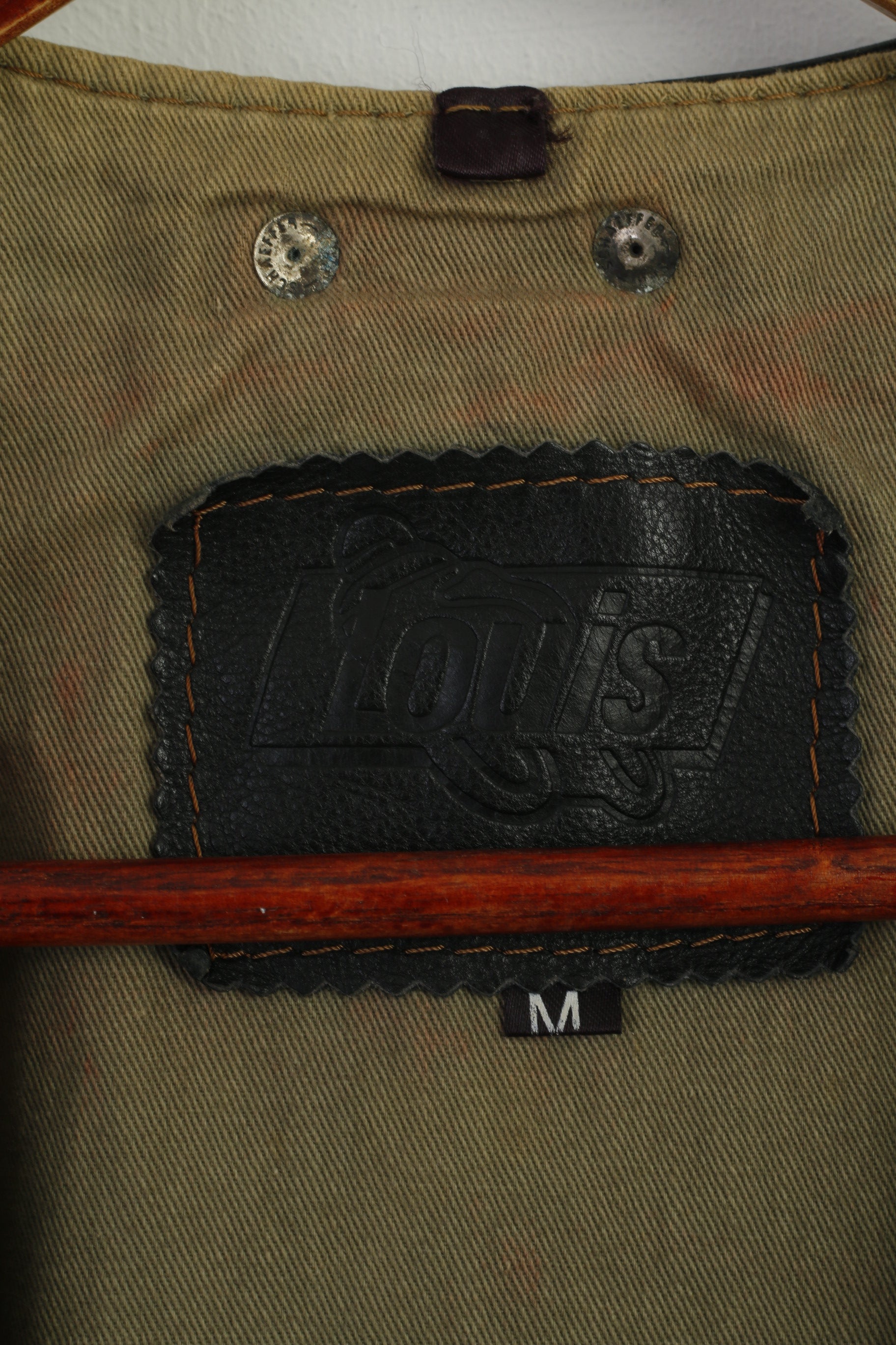 Louis International Men M Waistcoat Black Leather Vintage Moto Biker Vest