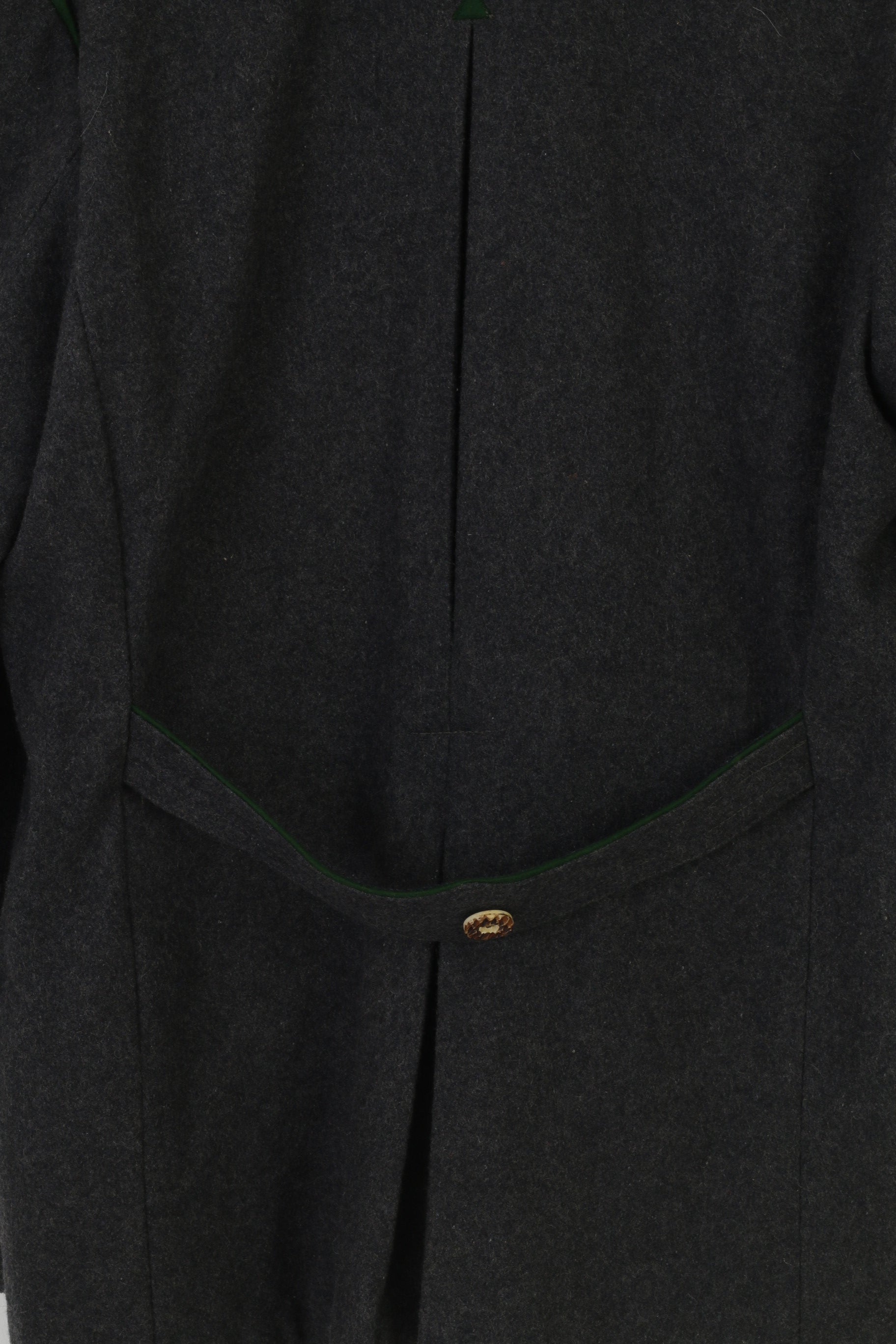 Vintage Hommes 54 Blazer Laine Gris Bas Poches Vintage Tyrol Tiroler Loden Veste Haut