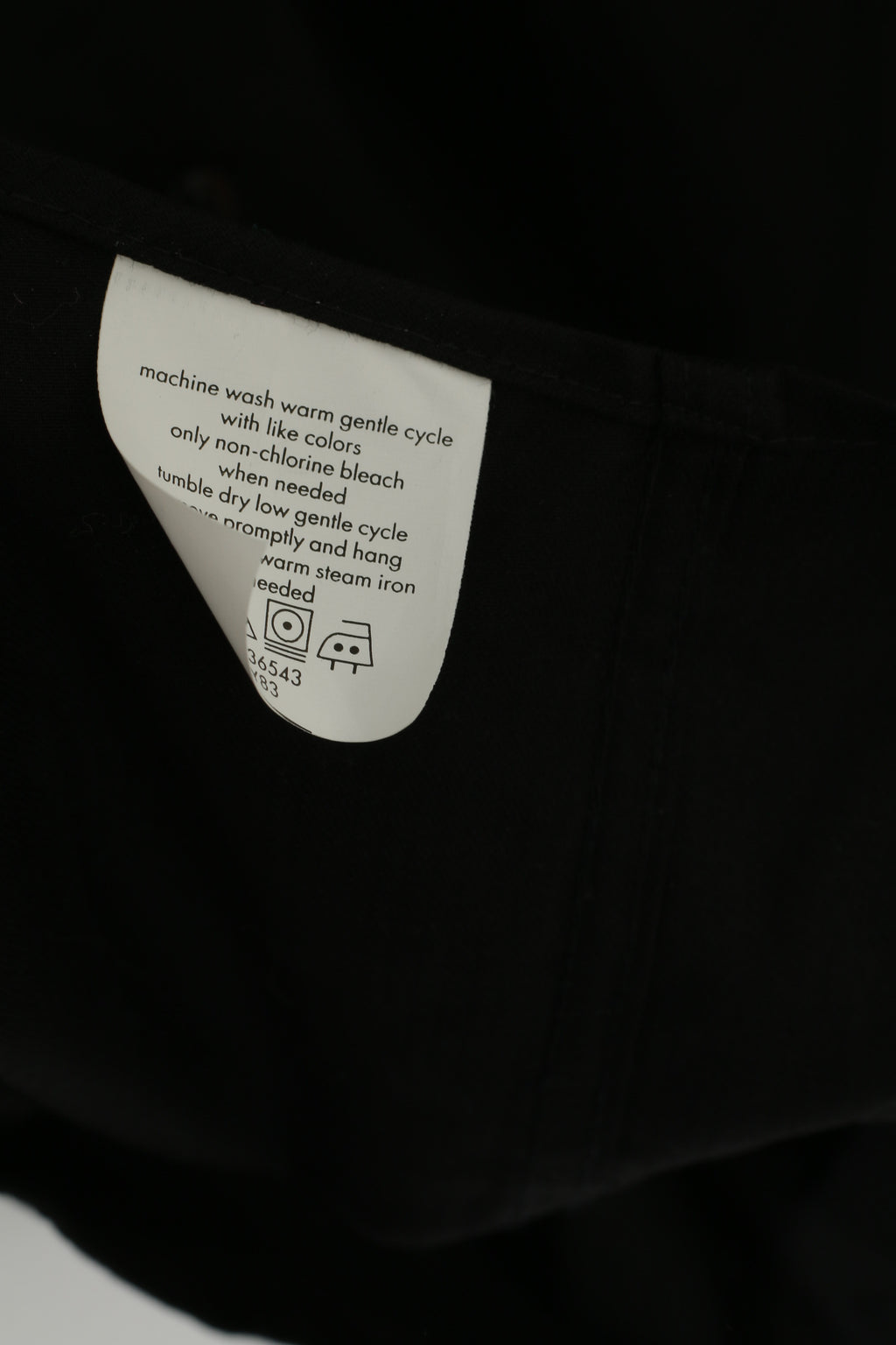 Kenneth Cole Men 16.5 L Casual Shirt Black Cotton Non Iton Stretch Long Sleeve Top
