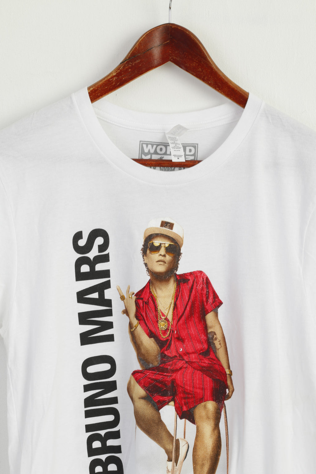 Canvas Men M Shirt White Cotton Bruno Mars World Magic Tour 24K Unisex Top