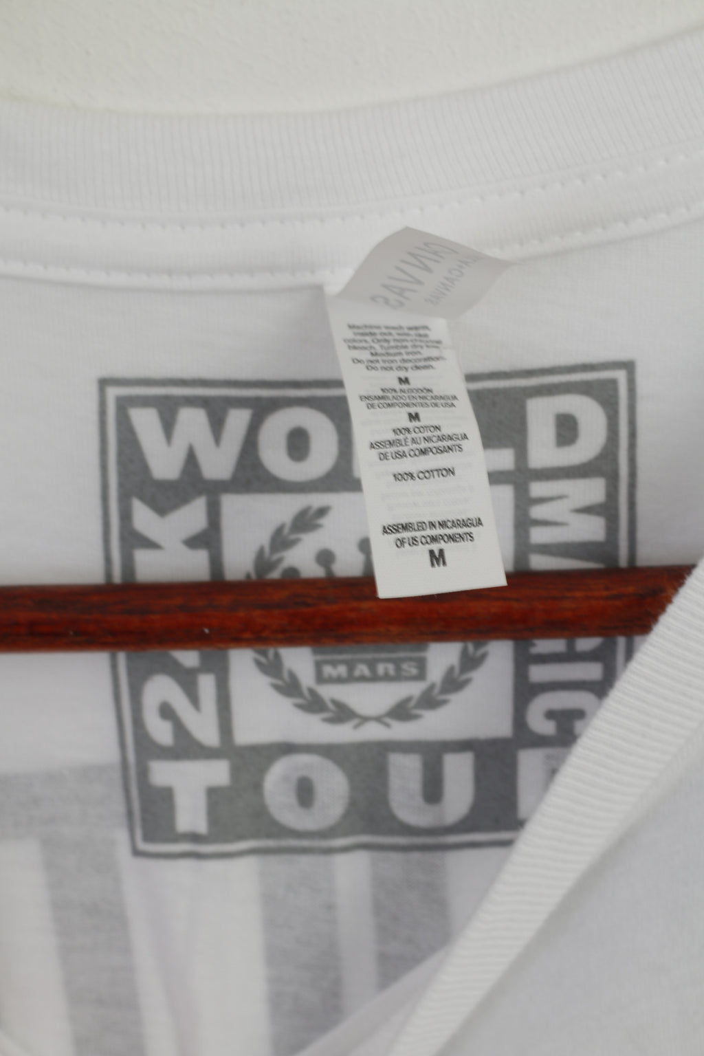 Canvas Men M Shirt White Cotton Bruno Mars World Magic Tour 24K Unisex Top