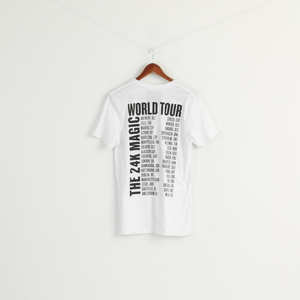 Canvas Men M Shirt White Cotton Bruno Mars World Magic Tour 24K Unisex Top