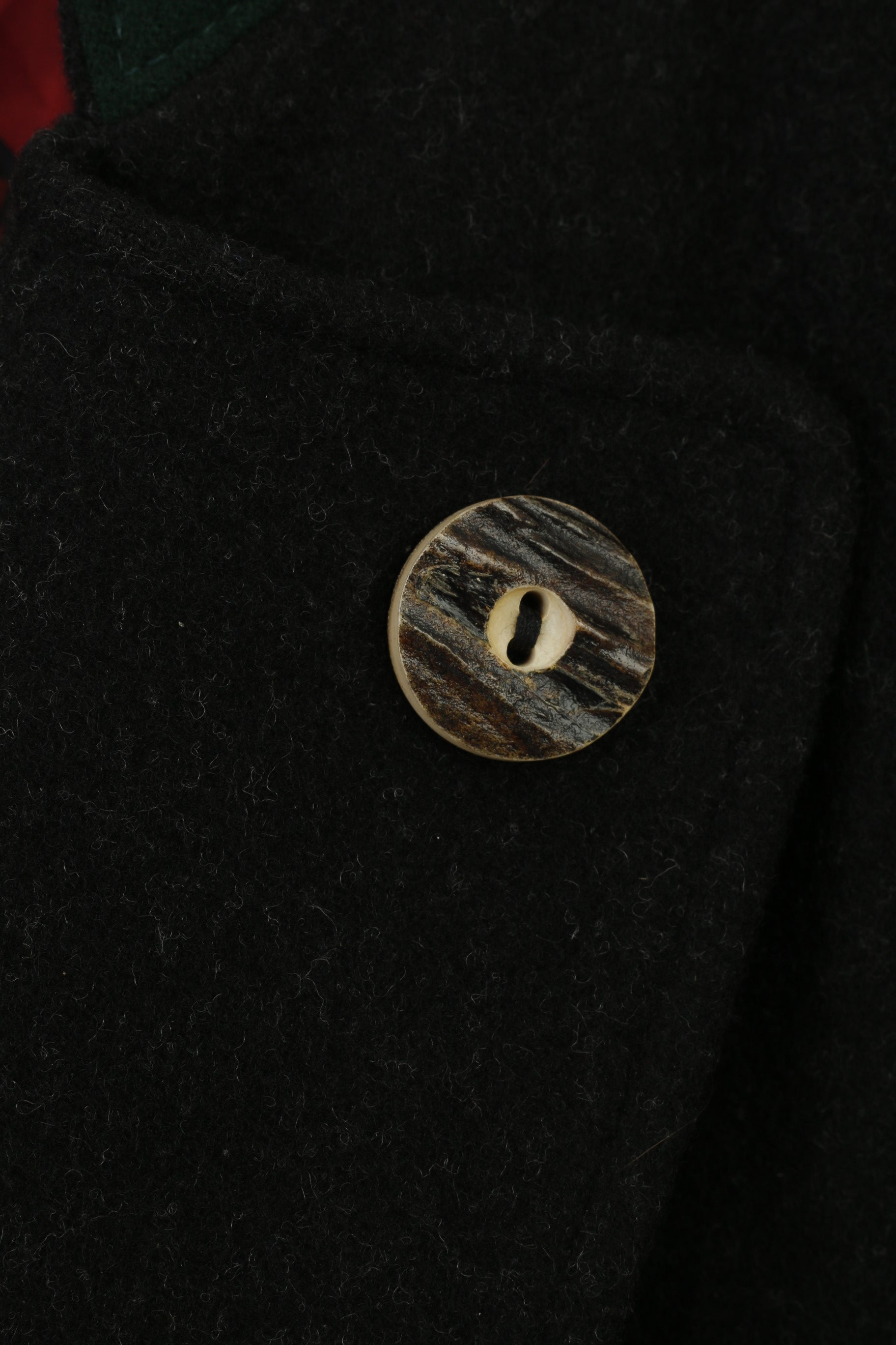Julius Lang Hommes 28 58 Blazer Charbon Bas Laine Brodée Vintage Tiroler Loden Veste