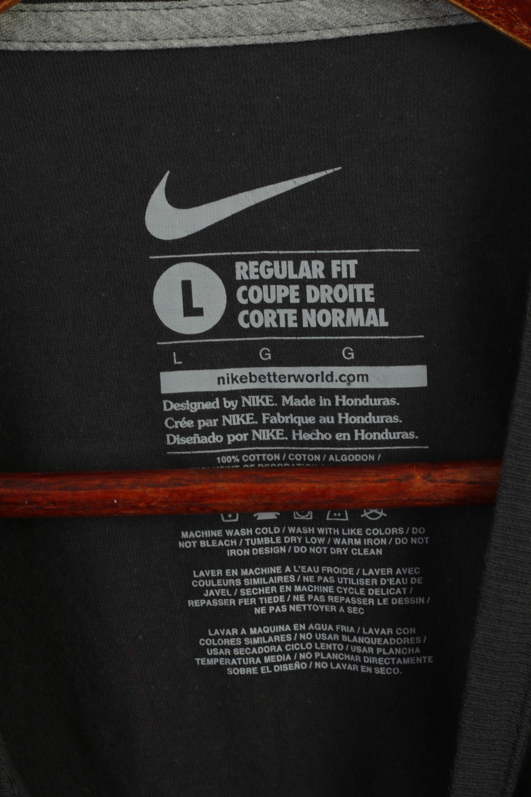 Nike Men M Shirt Grey Cotton Syracuse Basketball NCAA Sportswear Top