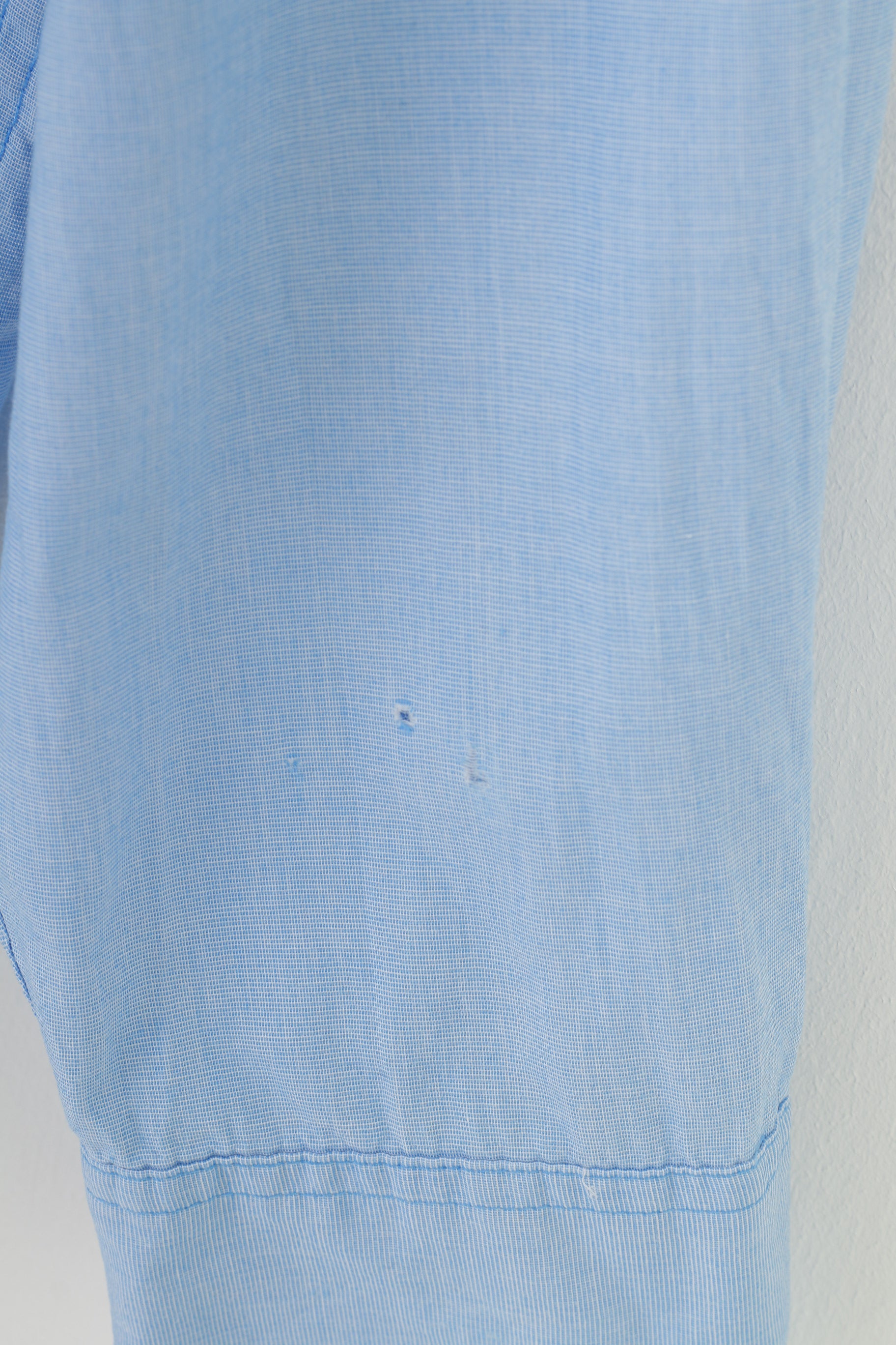 Wrangler Men XL Casual Shirt Blue Cotton Collar Long Sleeve Pockets Elegant Top