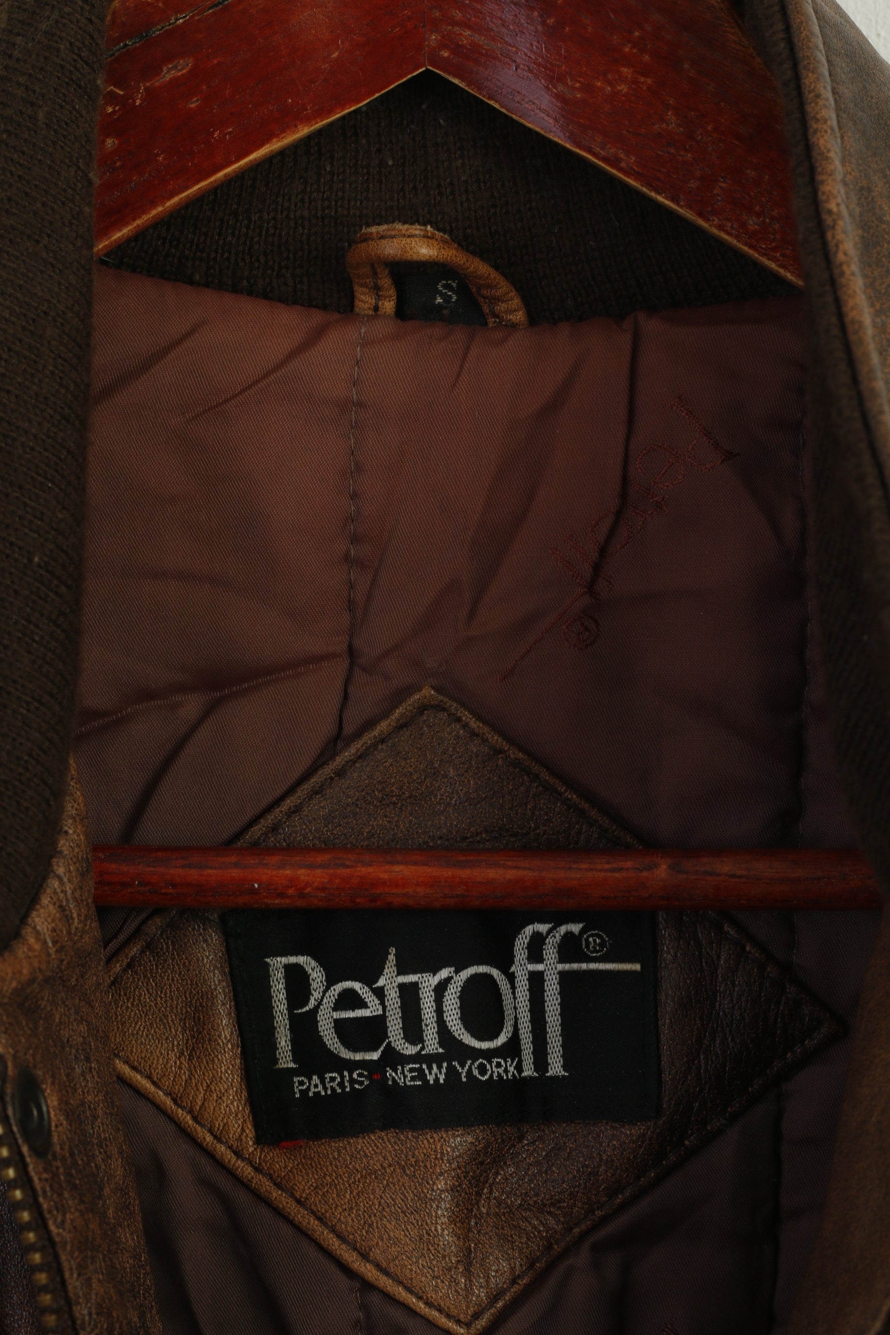 Petroff Paris New York Men S Waistcoat Brown Leasther Zip Up Vintage Classic Vest