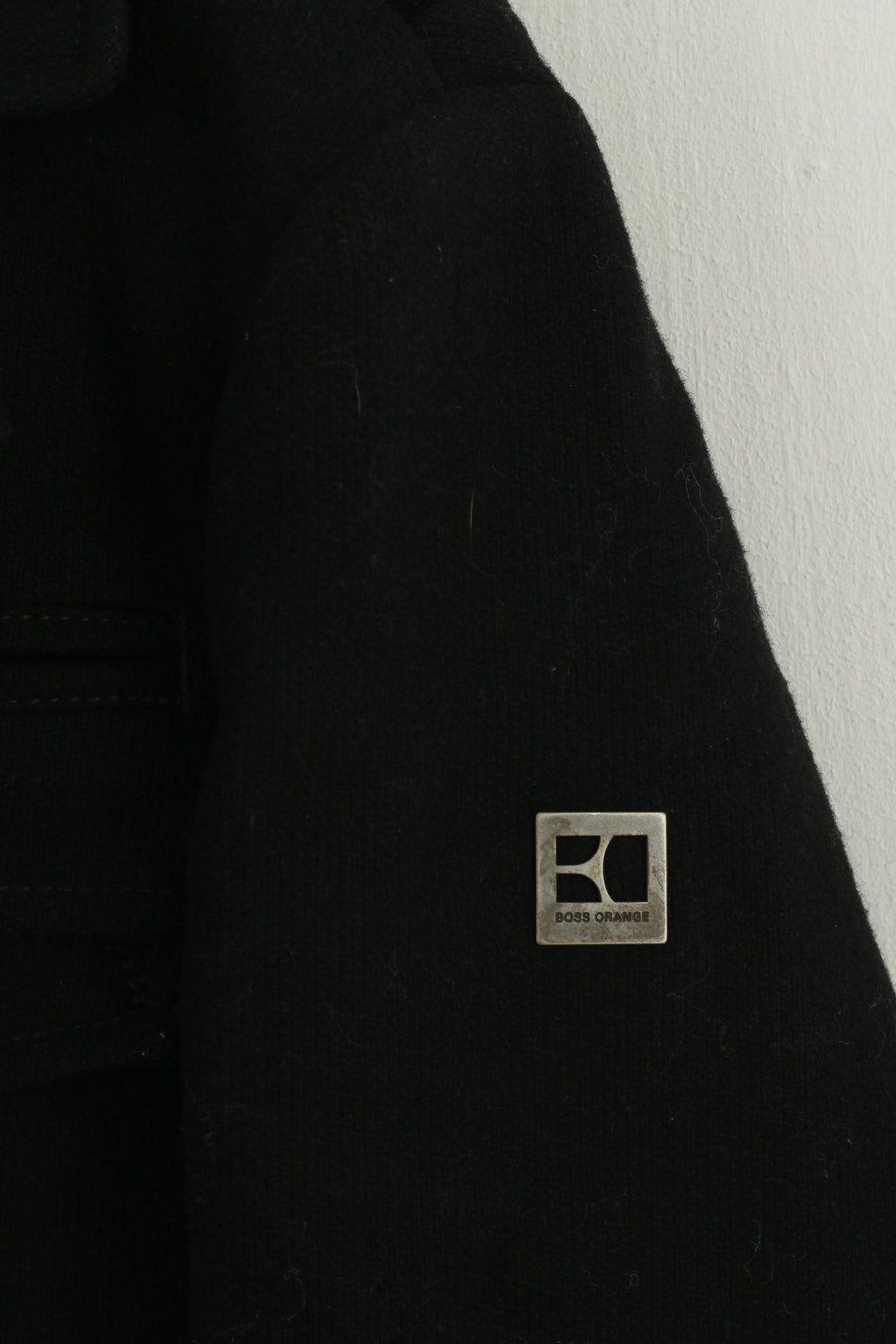 Boss Orange Men 42 52 M Jacket Black Wool Zip Up Classic Thermore Rinnova Ofanta Top