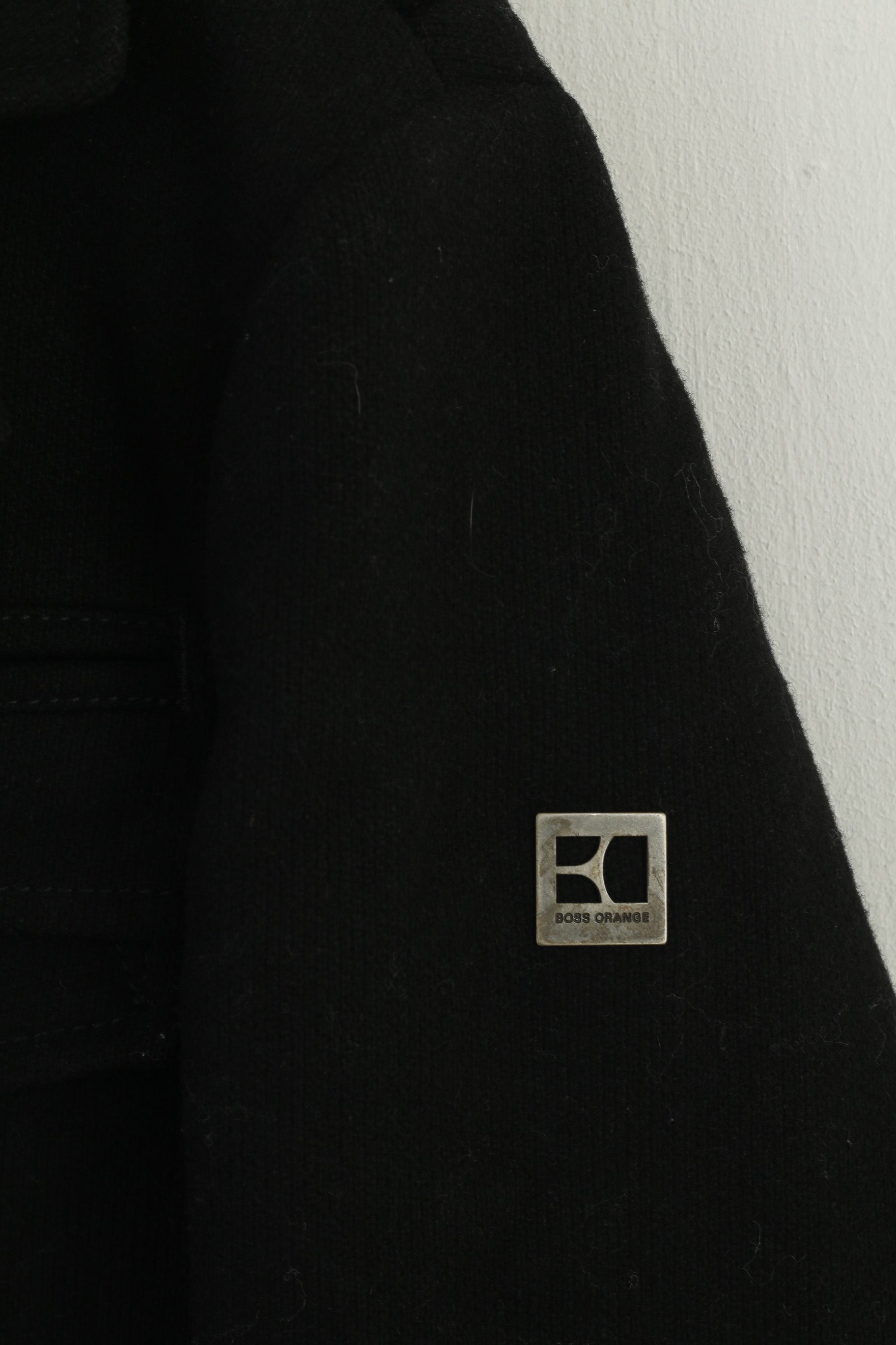 Boss Orange Men 42 52 M Jacket Black Wool Zip Up Classic Thermore Rinnova Ofanta Top