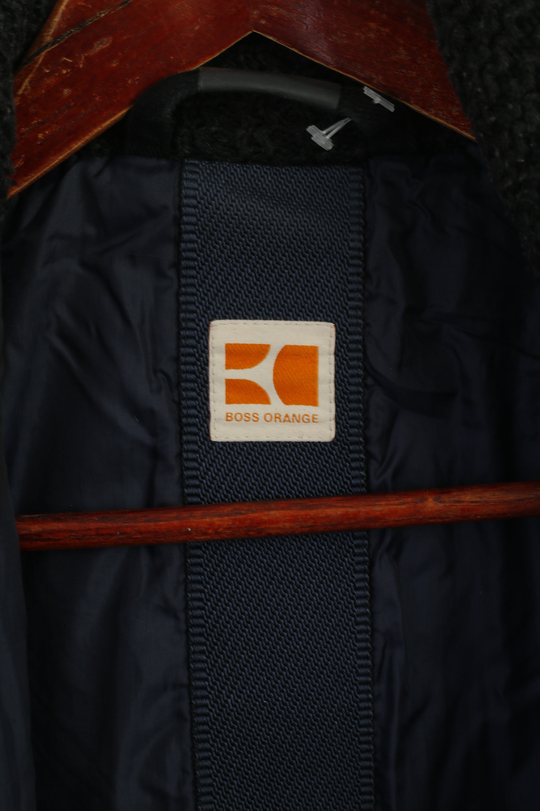 Boss Orange Men 42 52 M Jacket Black Wool Zip Up Classic Thermore Rinnova Ofanta Top