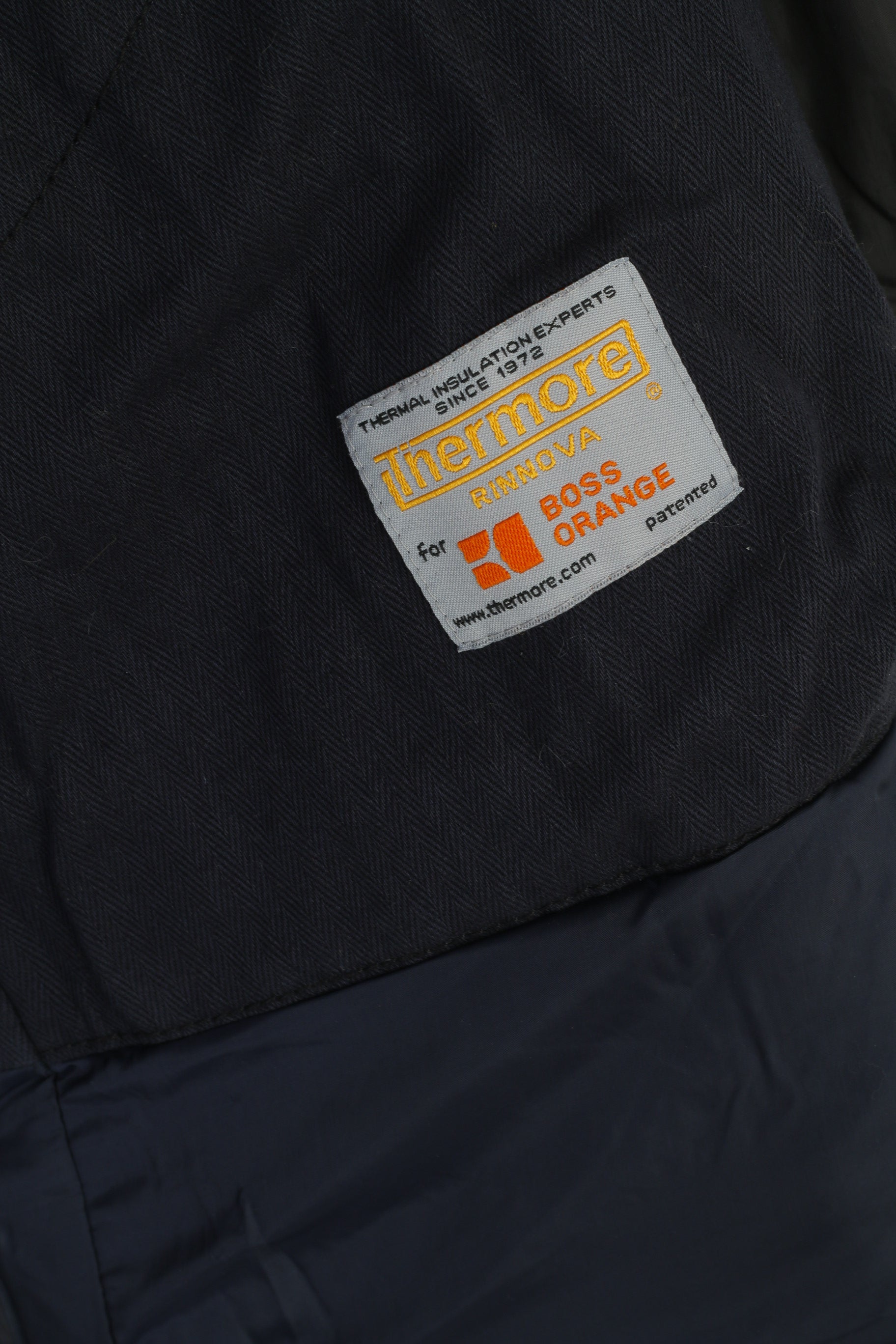 Boss Orange Men 42 52 M Jacket Black Wool Zip Up Classic Thermore Rinnova Ofanta Top