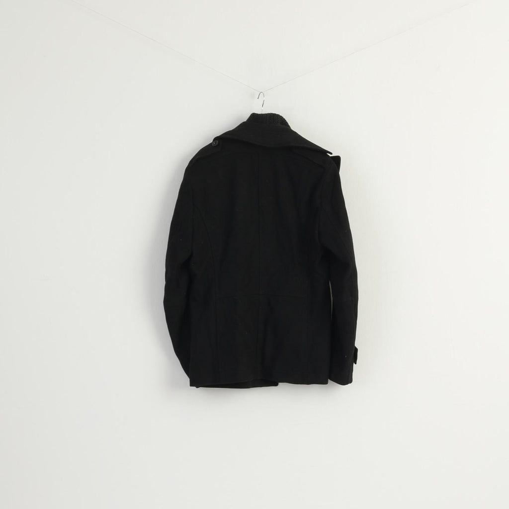 Boss Orange Men 42 52 M Jacket Black Wool Zip Up Classic Thermore Rinnova Ofanta Top