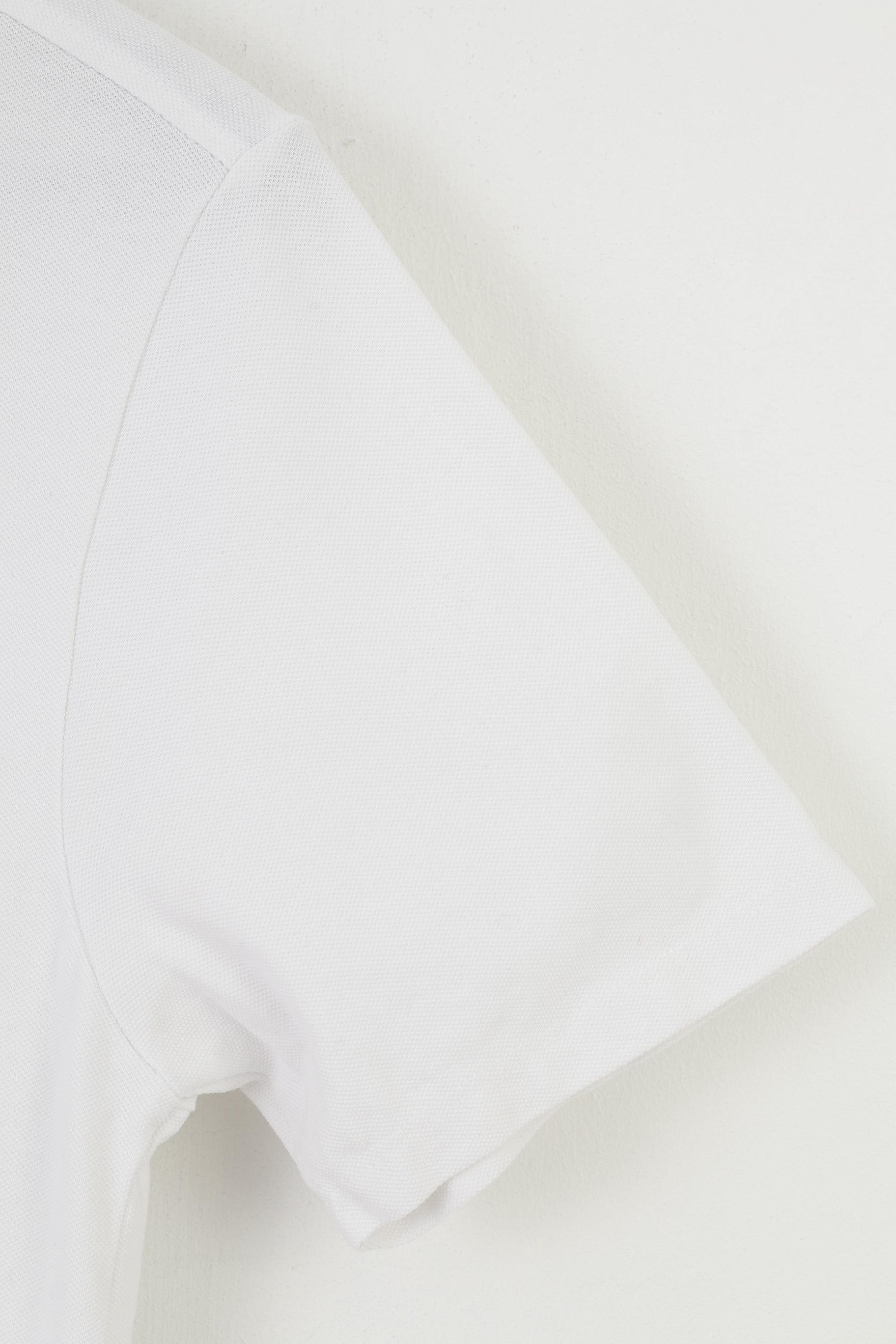 Umbro Polo da uomo L Colletto in cotone bianco Inghilterra Top a maniche corte