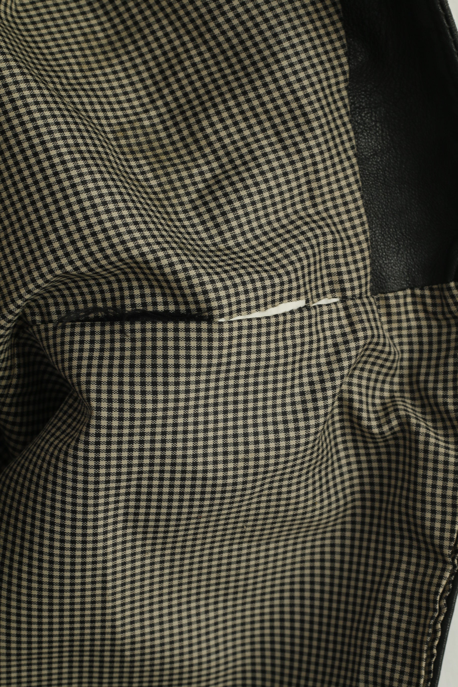 Vintage Men XL Waistcoat Black Soft Leather Detailed Buttons Casual Vest