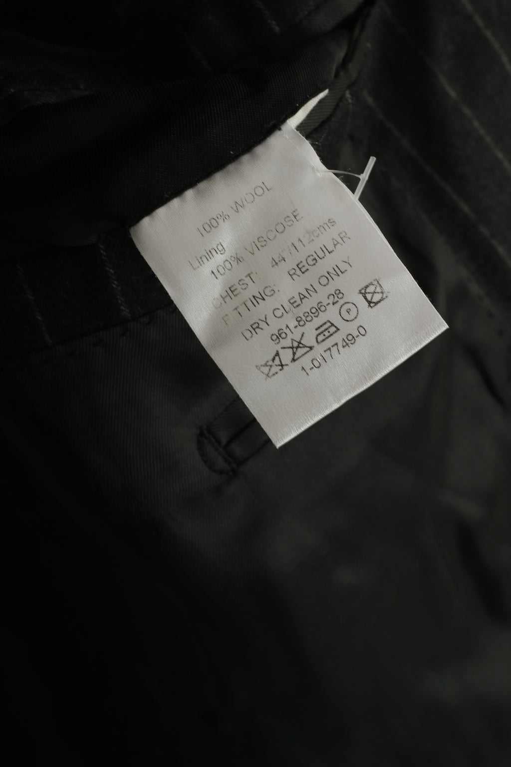 Ermenegildo Zegna Men 44 Blazer Charcoal Striped Wool Woven in Italy Vintage Jacket