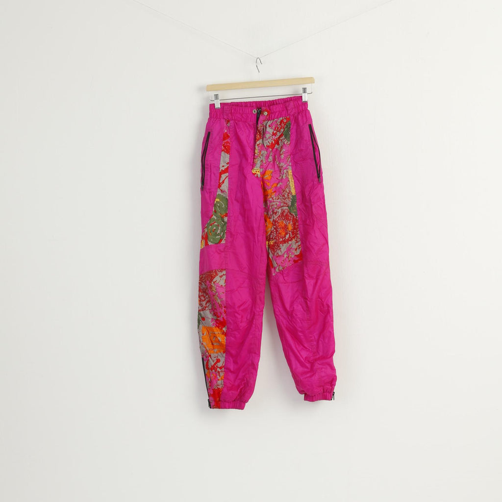 Vintage Girl 164 Ski Trousers Pink Nylon Waterproof Snow Pants