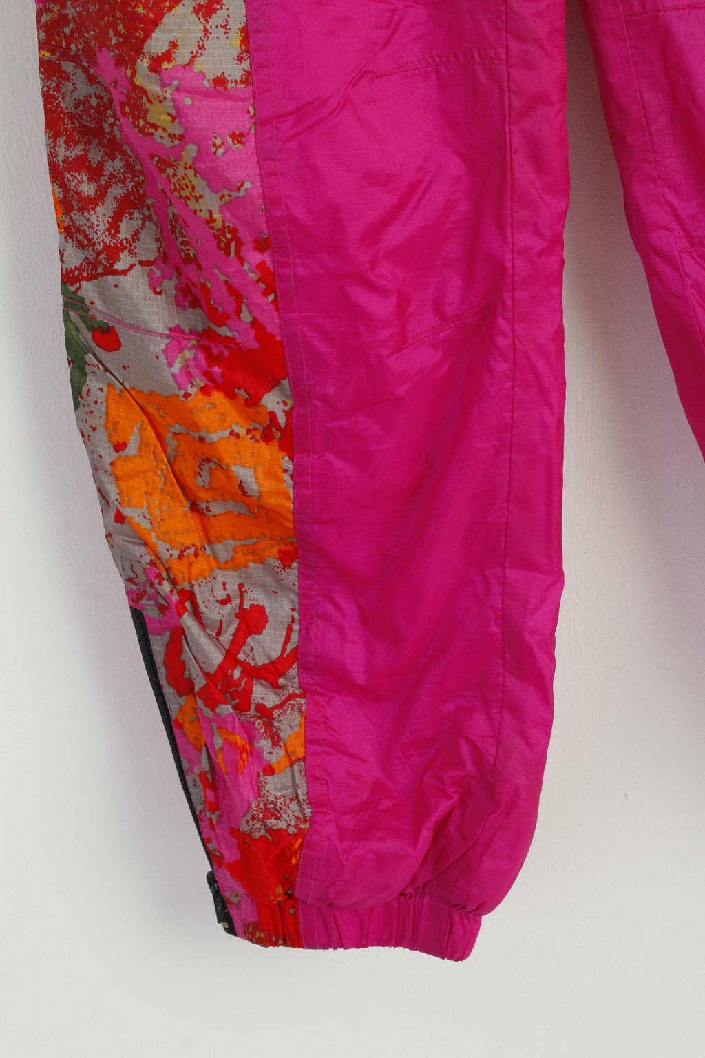 Vintage Girl 164 Ski Trousers Pink Nylon Waterproof Snow Pants