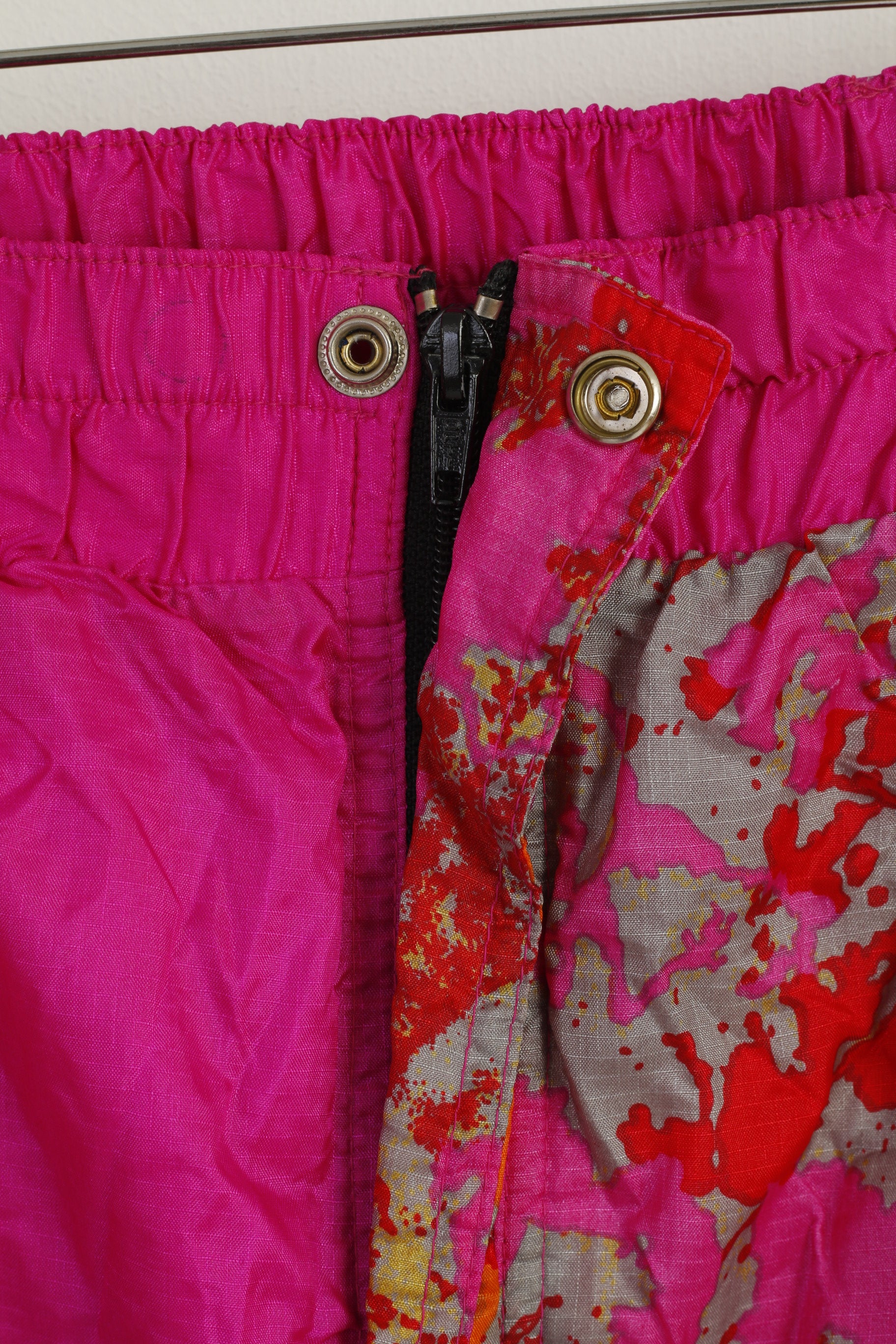 Vintage Girl 164 Ski Trousers Pink Nylon Waterproof Snow Pants