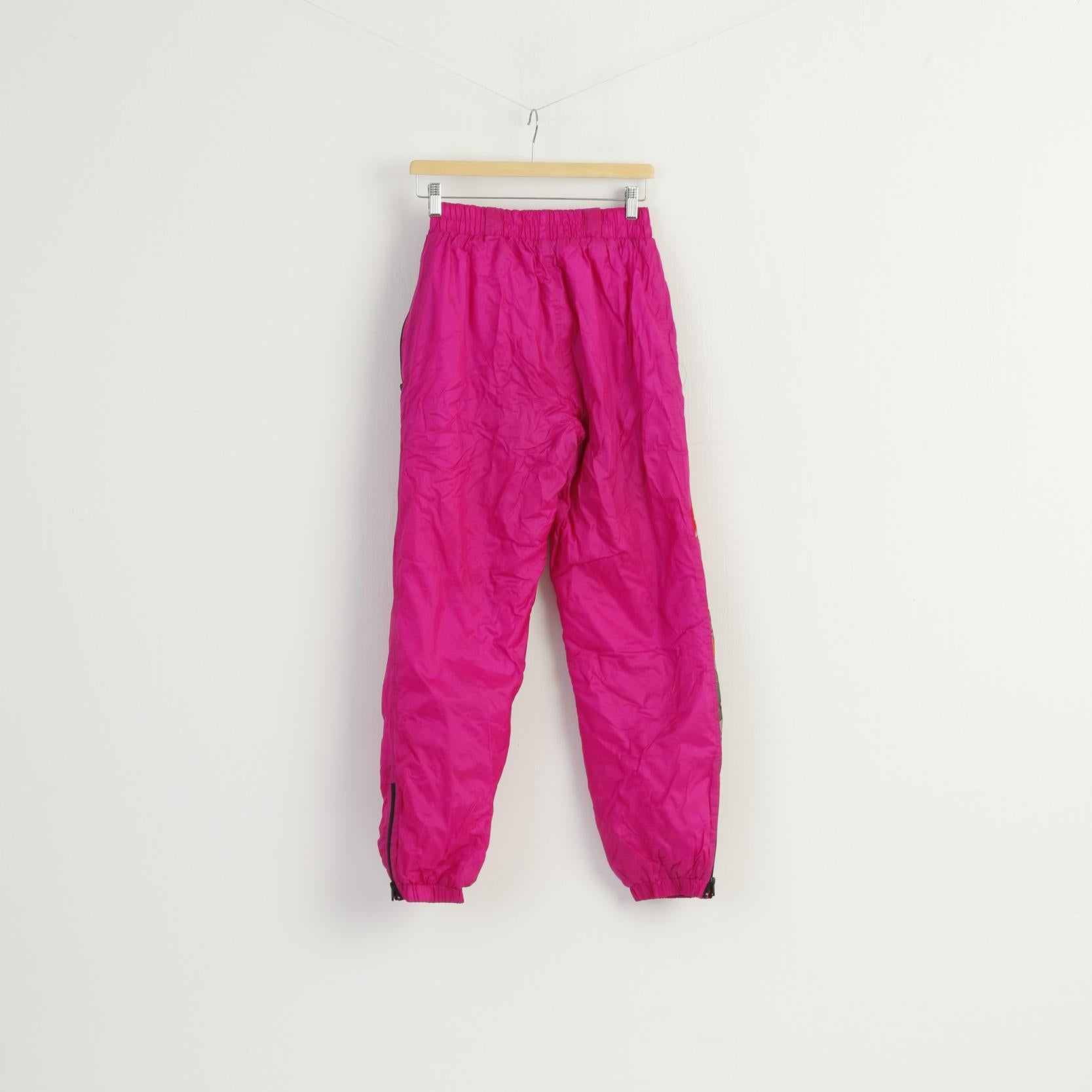 Vintage Girl 164 Ski Trousers Pink Nylon Waterproof Snow Pants