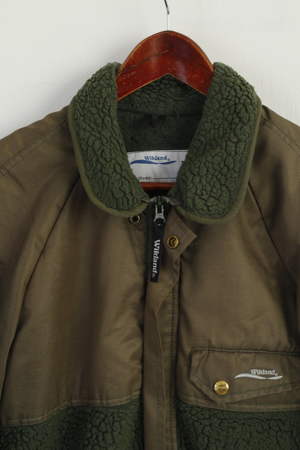 Wikland Men M Jacket Green Hunting Outdoor Full Zipper Multi Pockets Top