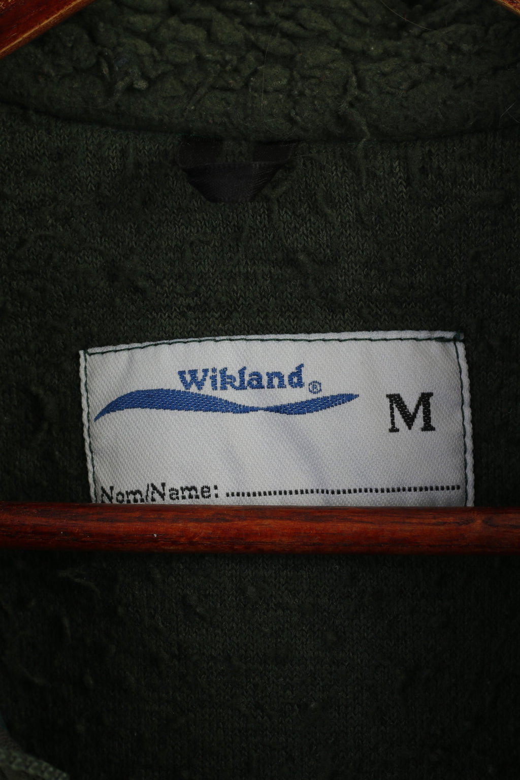 Wikland Men M Jacket Green Hunting Outdoor Full Zipper Multi Pockets Top