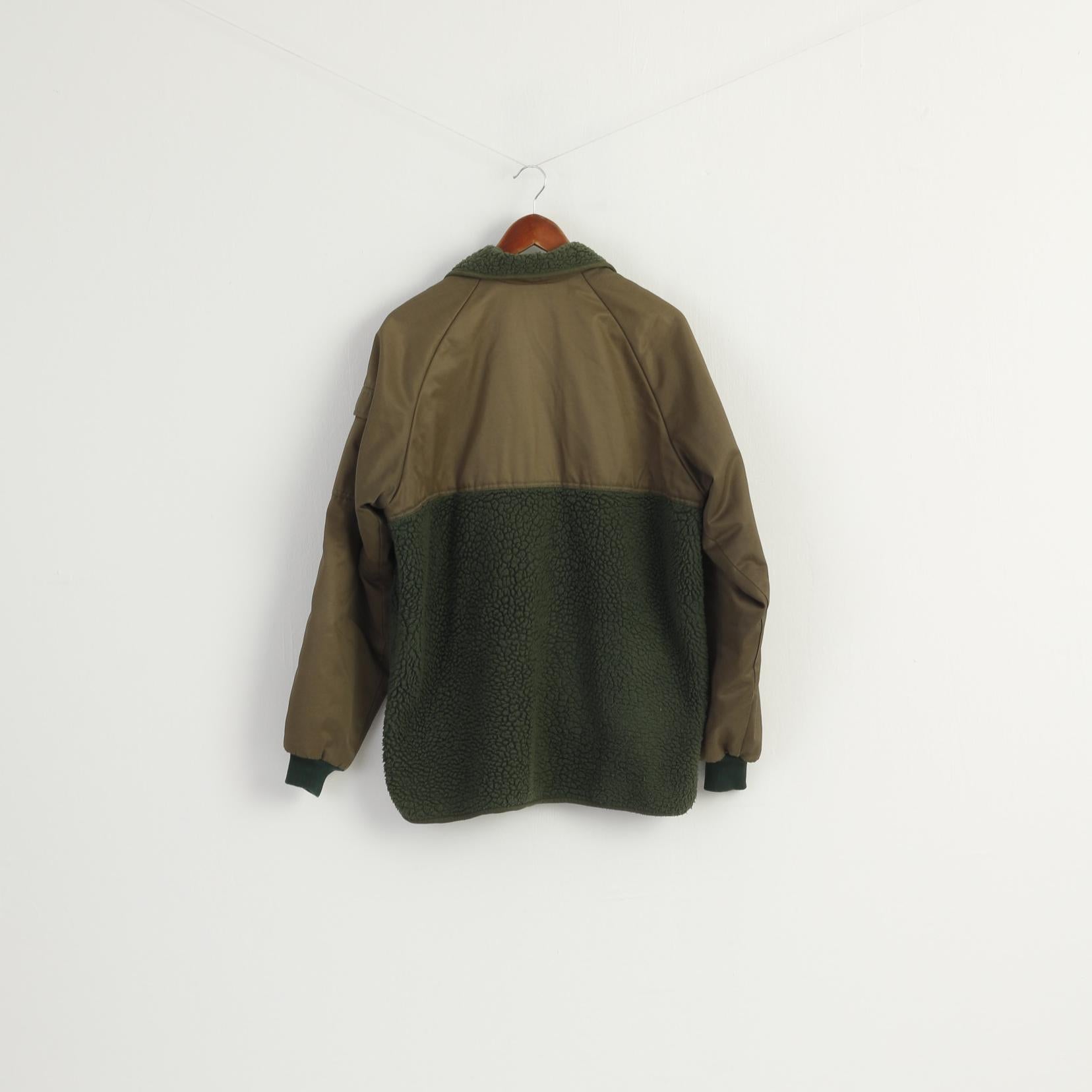 Wikland Men M Jacket Green Hunting Outdoor Full Zipper Multi Pockets Top