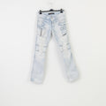 Cipo&Baxx Men 32 34 Trousers Jeans Blue Washed Look Cotton Pockets Bottoms Low Waist Vintage Top