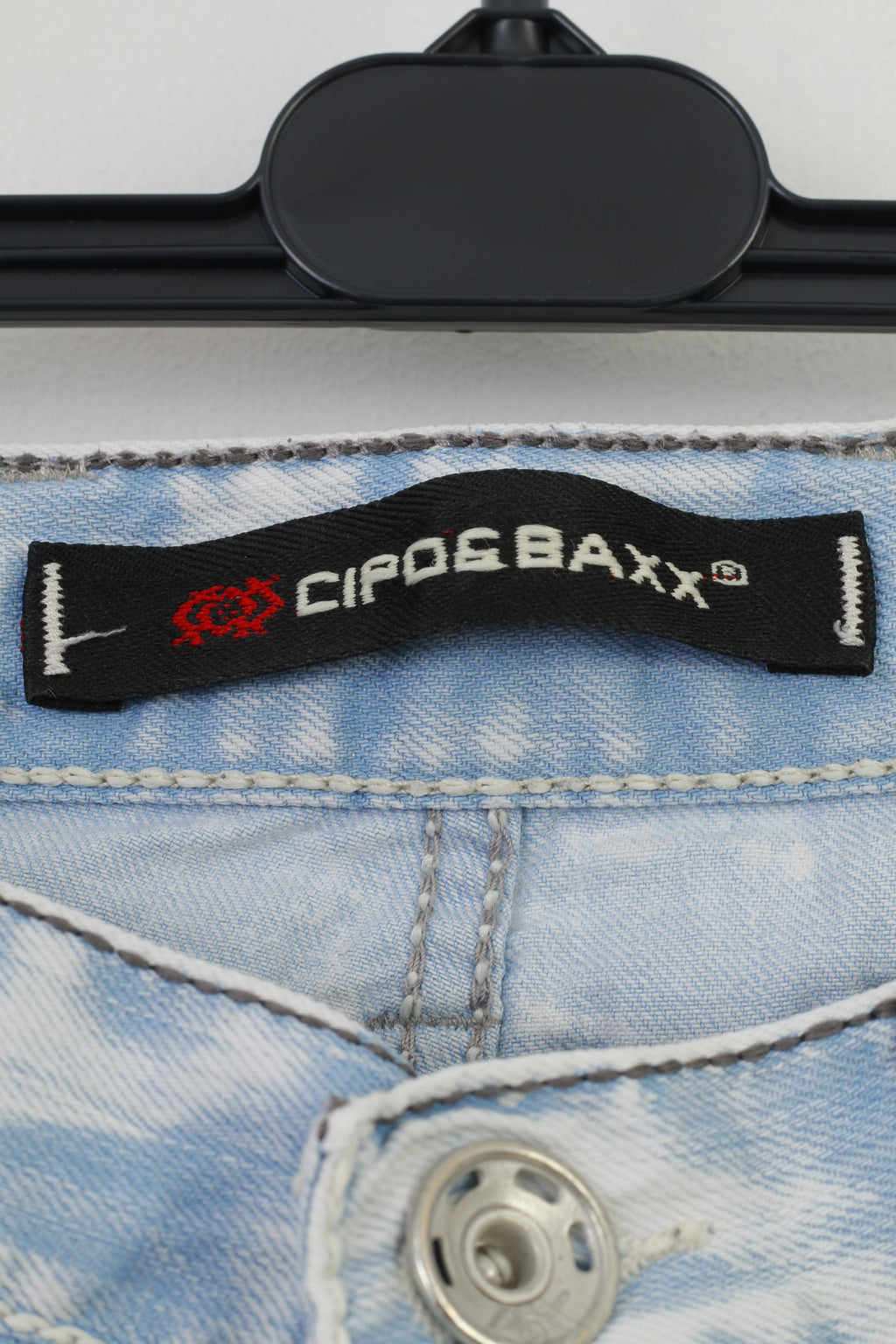 Cipo&Baxx Men 32 Trousers Jeans Blue Washed Look Cotton Pockets Bottoms Low Waist Vintage