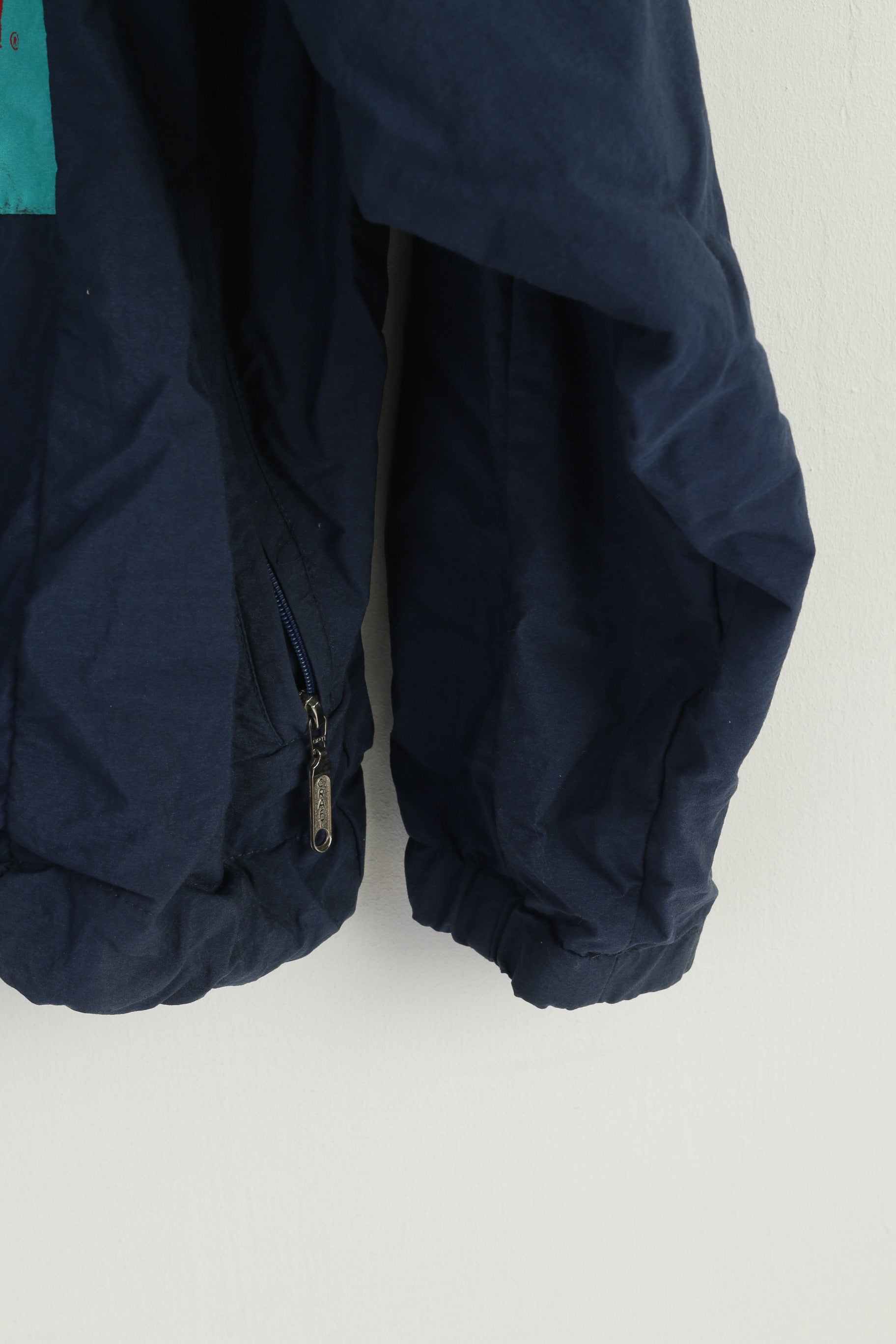 CRAFT Men L Jacket Navy Nylon Tactel Vintage Zip Up Sport Active Top