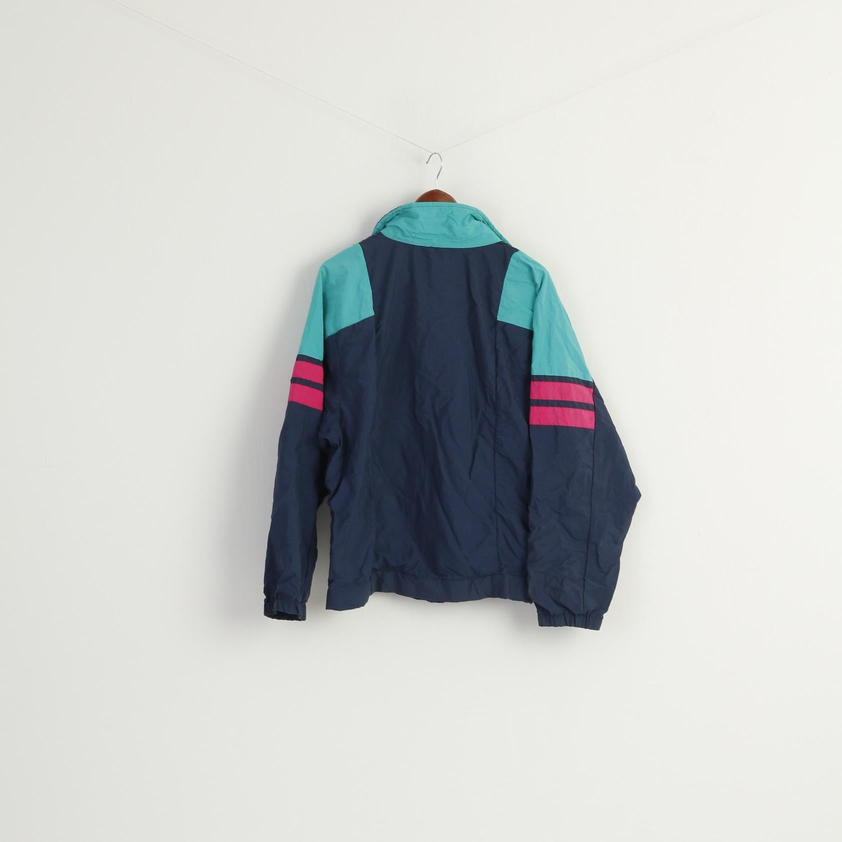 CRAFT Men L Jacket Navy Nylon Tactel Vintage Zip Up Sport Active Top