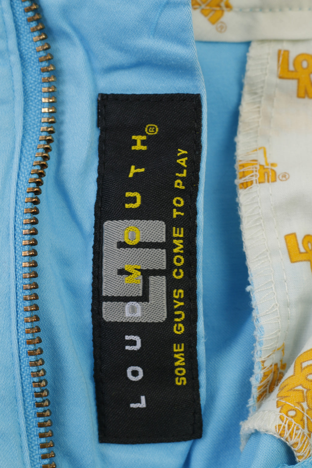 Loud Mouth Hommes 34 Pantalon Bleu Élégant Coton Poches Passants De Ceinture Jambe Large